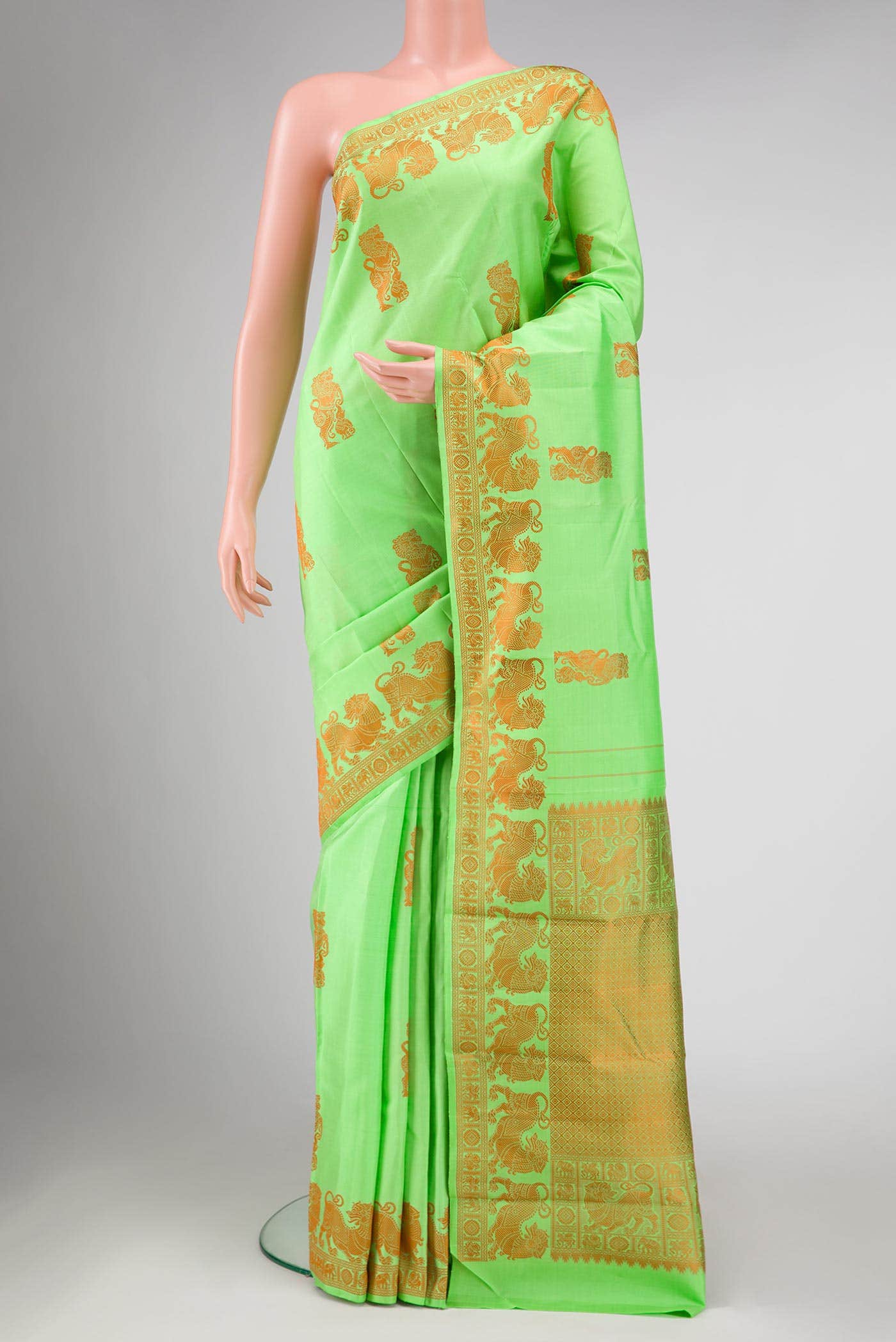 Sea Green Kanjivaram Silk Saree