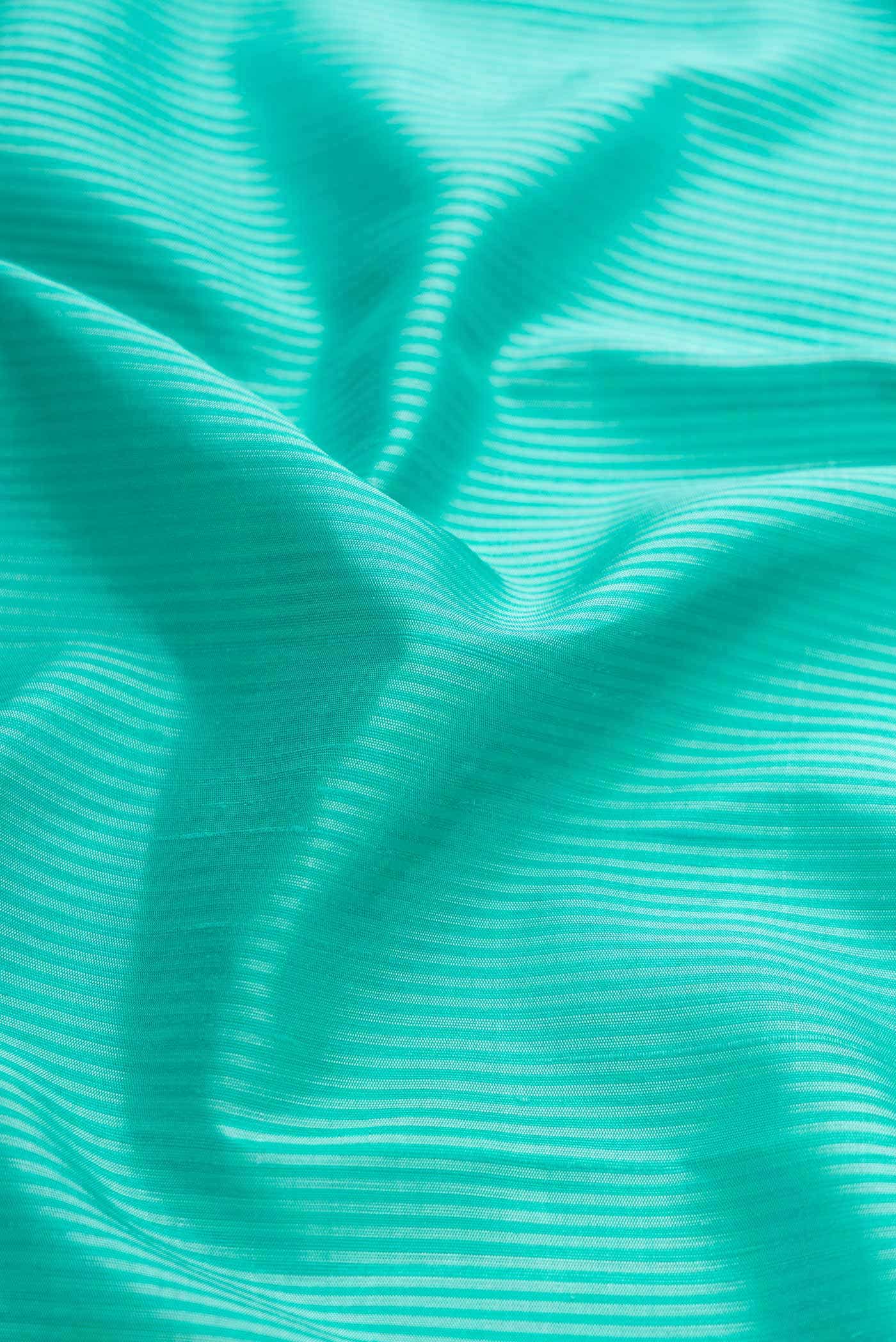 Sea Green Kanchipuram Silk Saree - Image 3