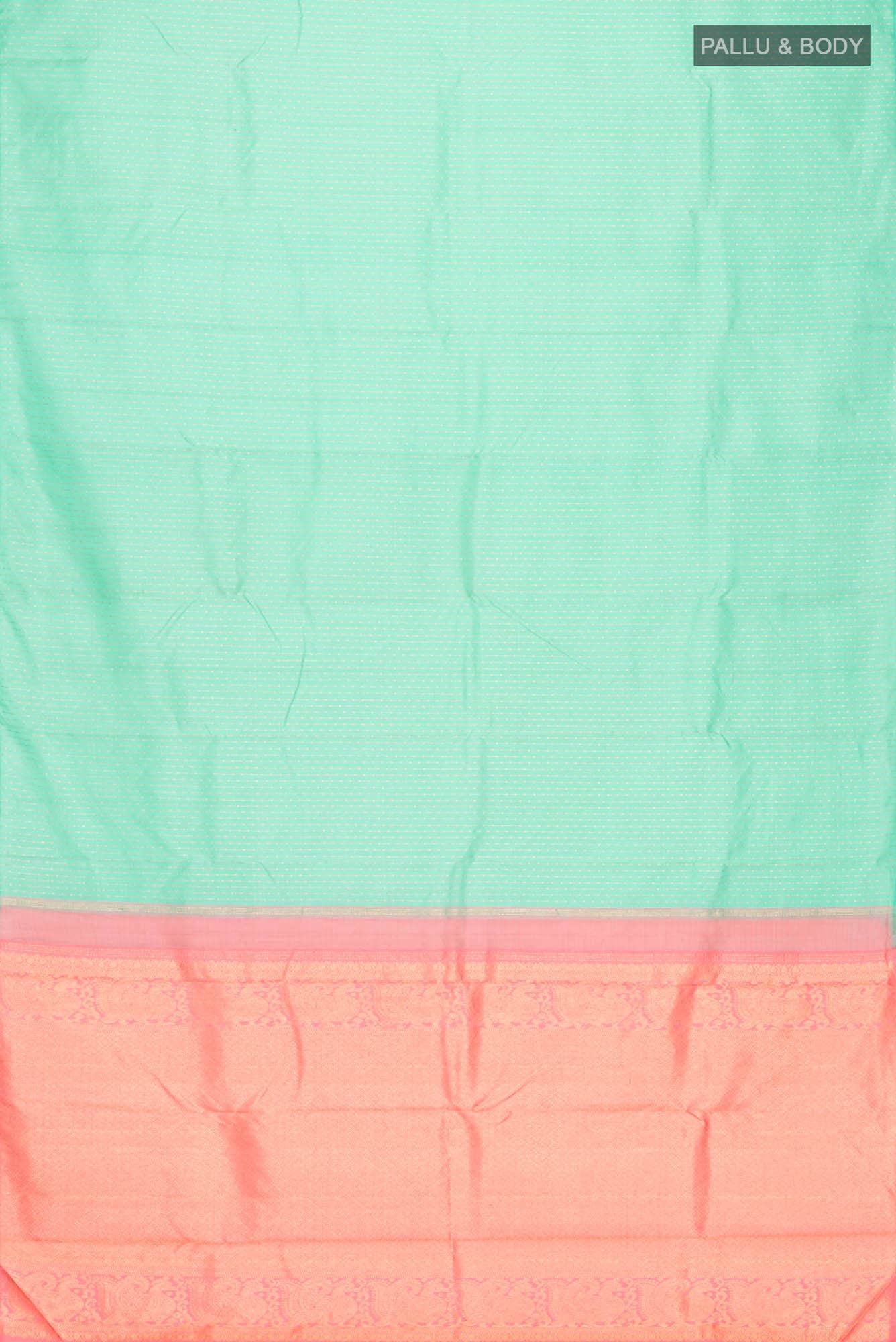 Sea Green Kanchipuram Silk Saree - Image 4