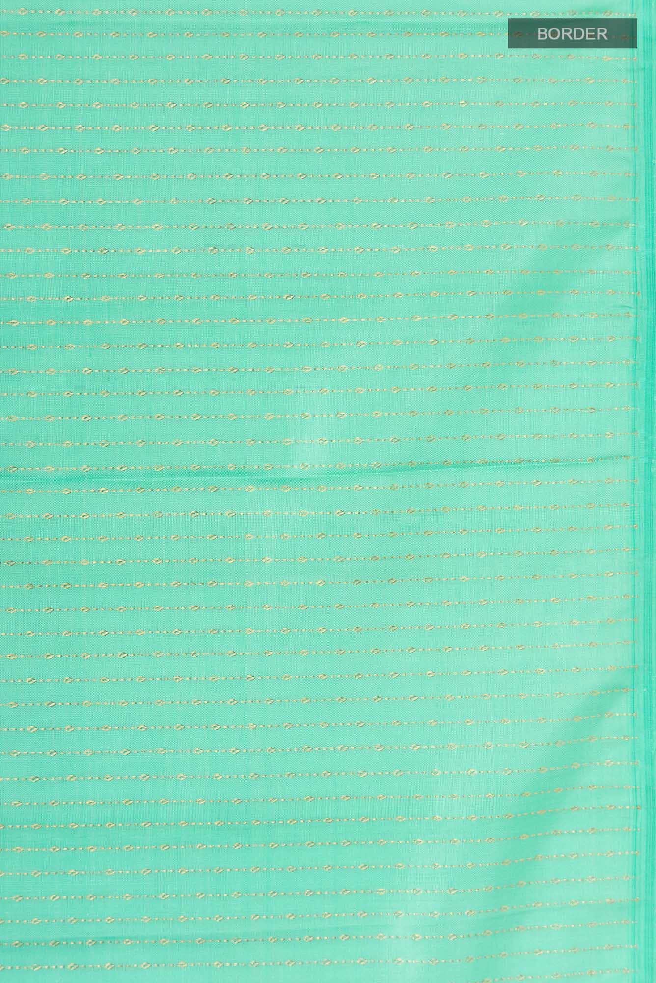 Sea Green Kanchipuram Silk Saree - Image 5