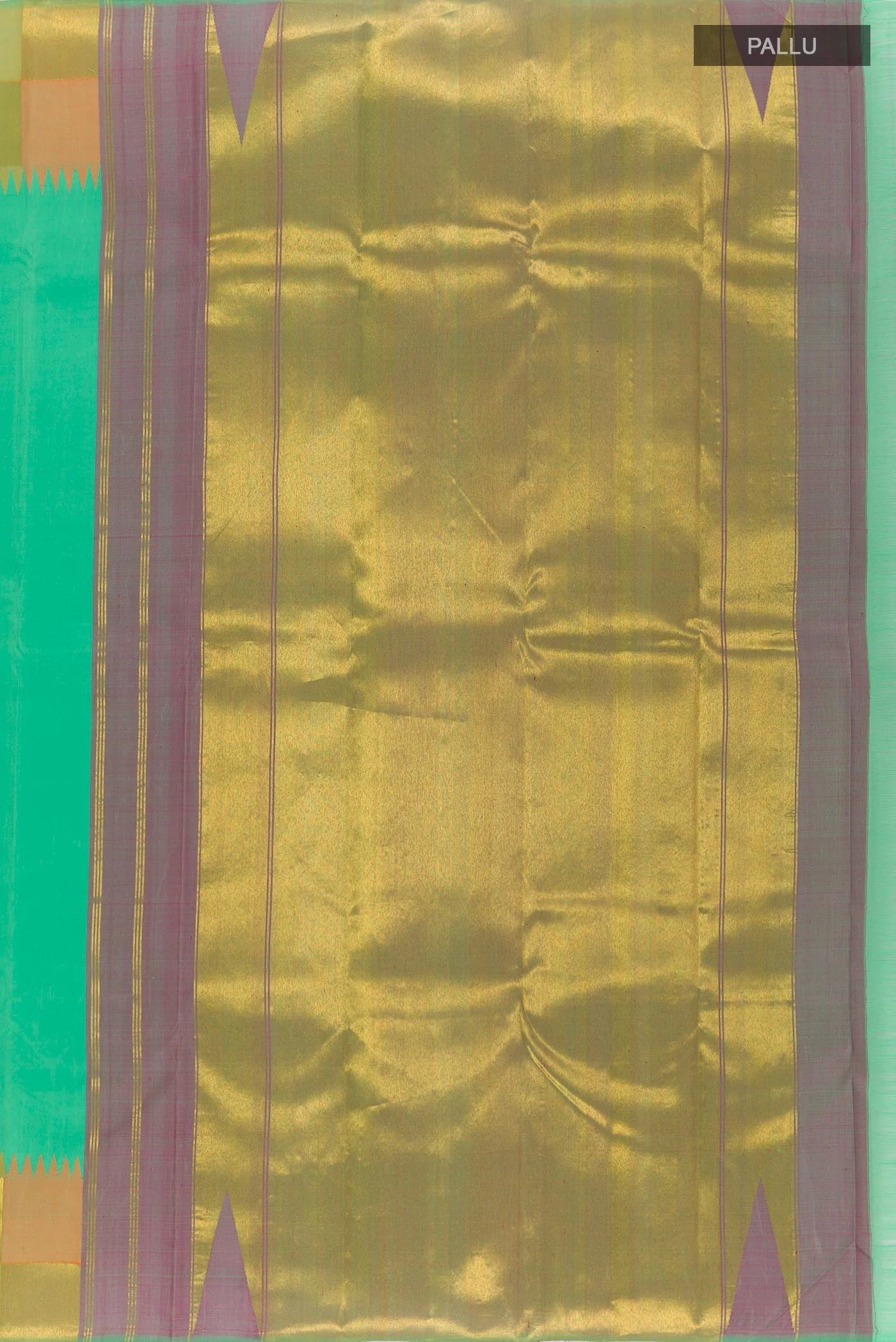 Sea Green Kanjivaram Silk Saree - Image 6