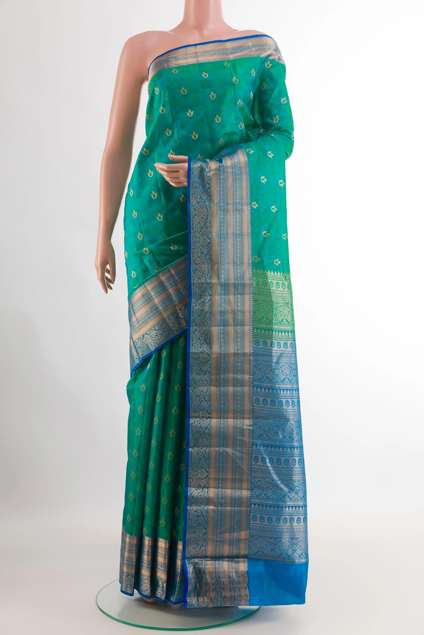 Sea Green Kanjivaram Silk Saree