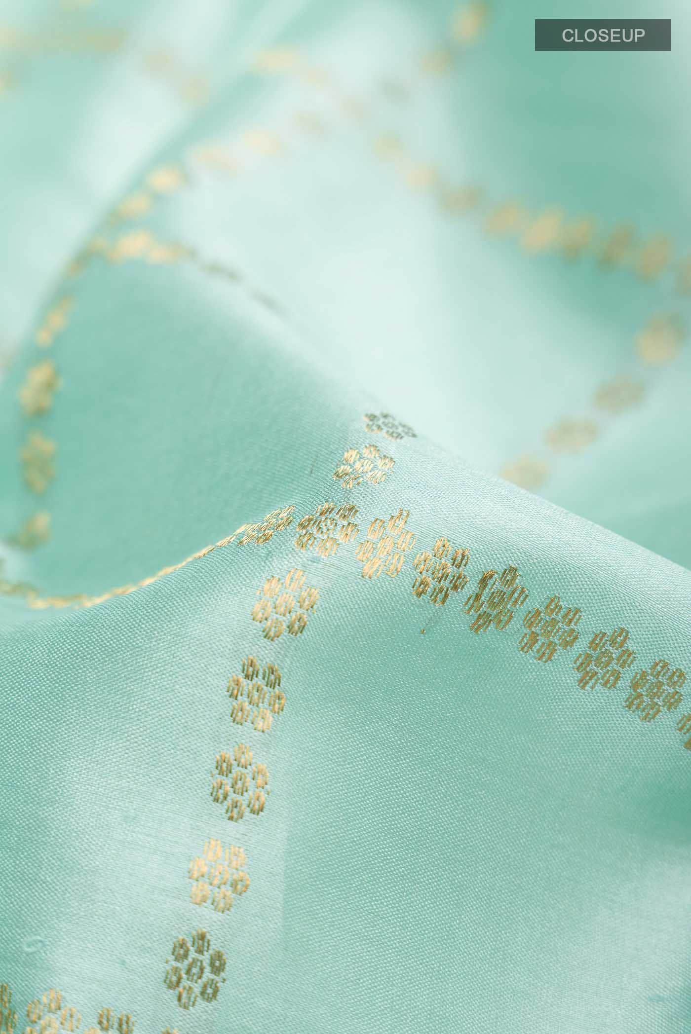 Sea Green MP Tussar Saree - Image 3