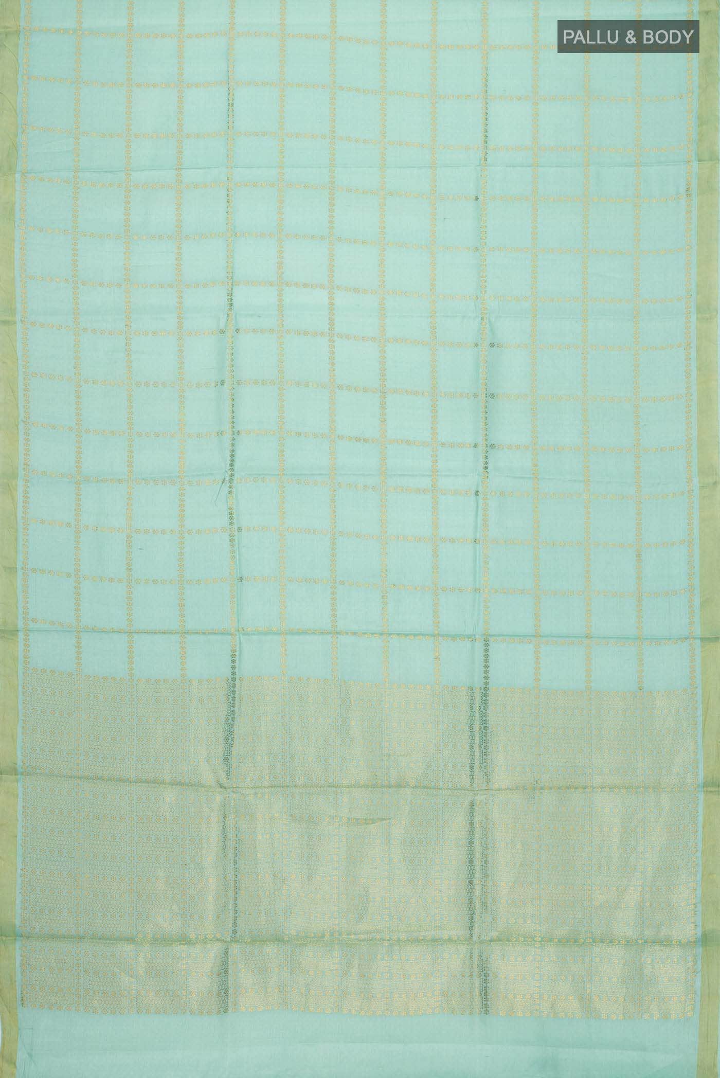 Sea Green MP Tussar Saree - Image 4