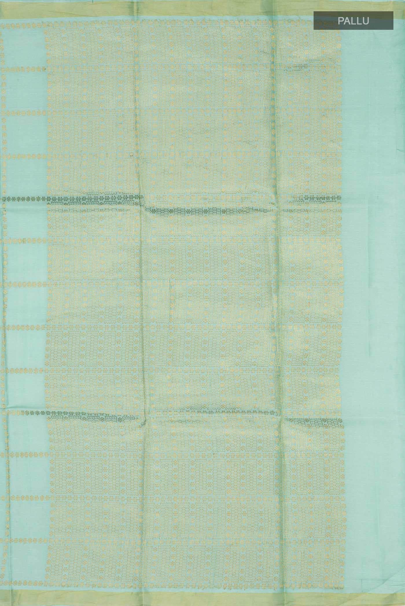 Sea Green MP Tussar Saree - Image 5