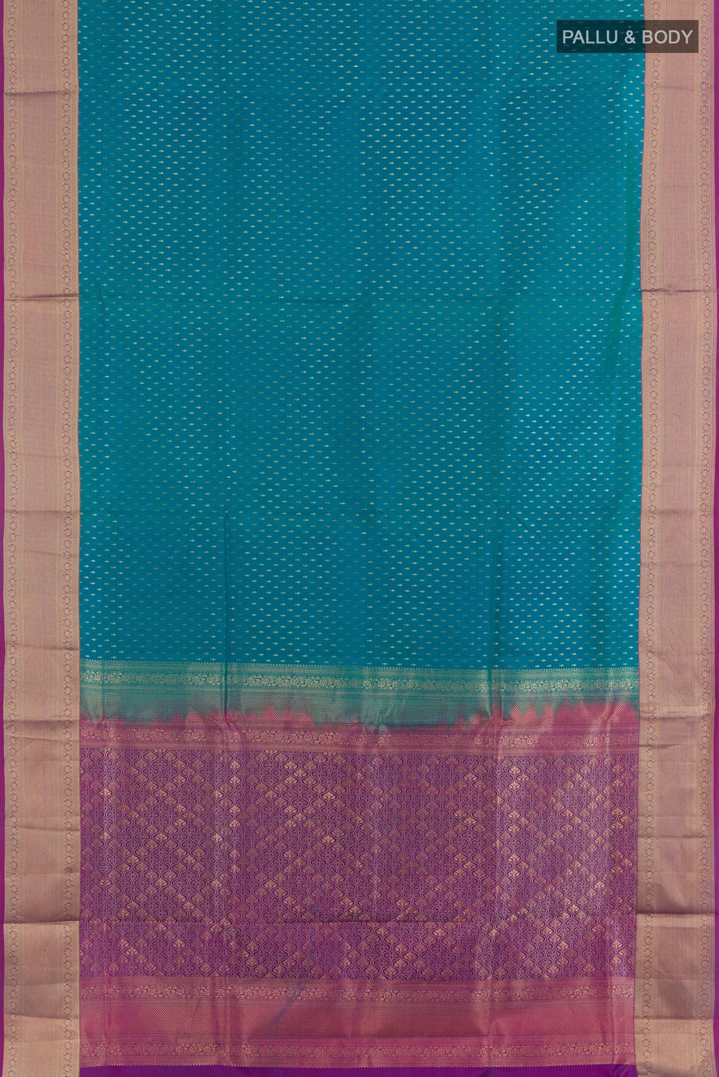 Blue Soft Silk Saree - Image 3