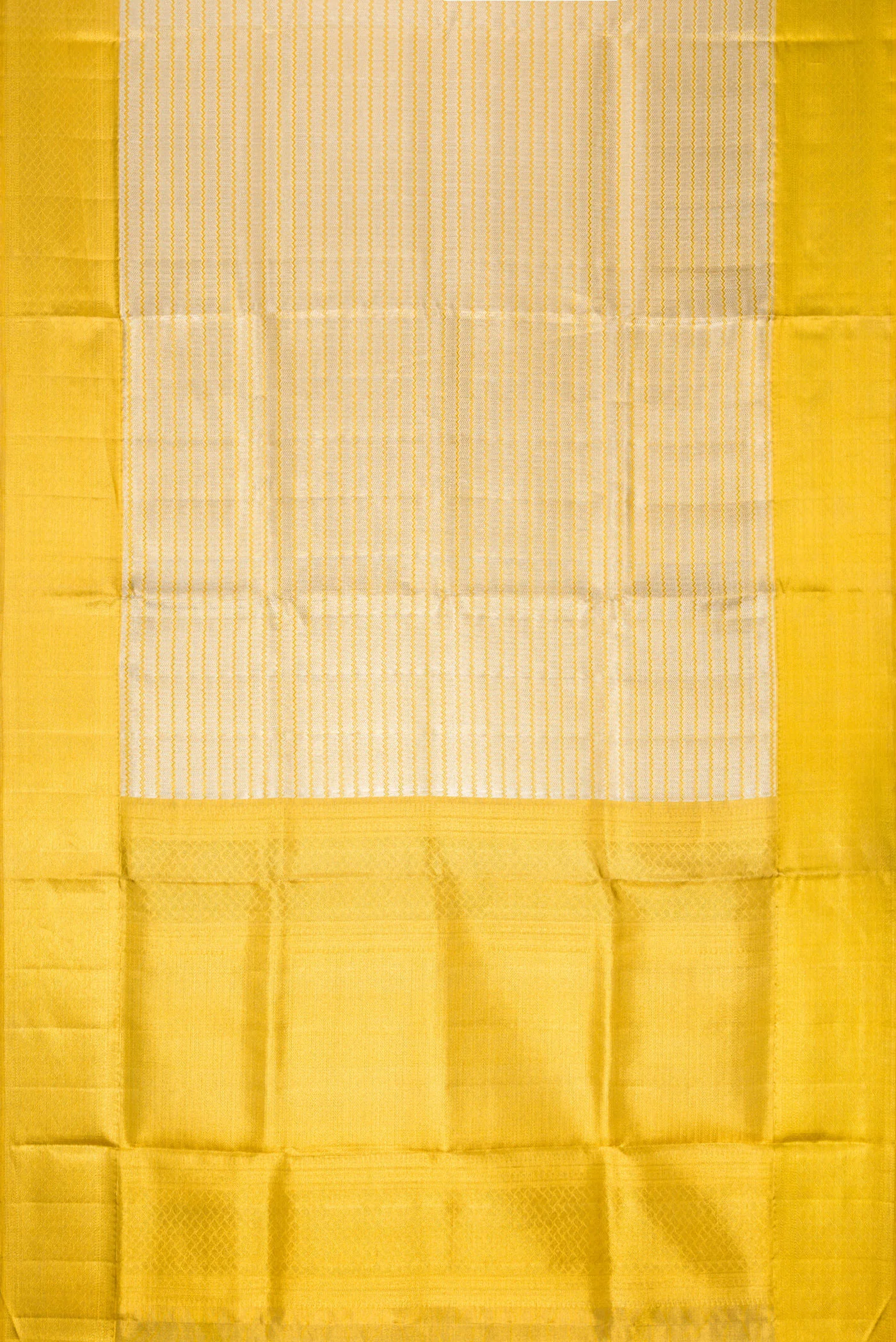 Silver Dual Tone Kanjivaram Tissue Silk Saree - Image 6