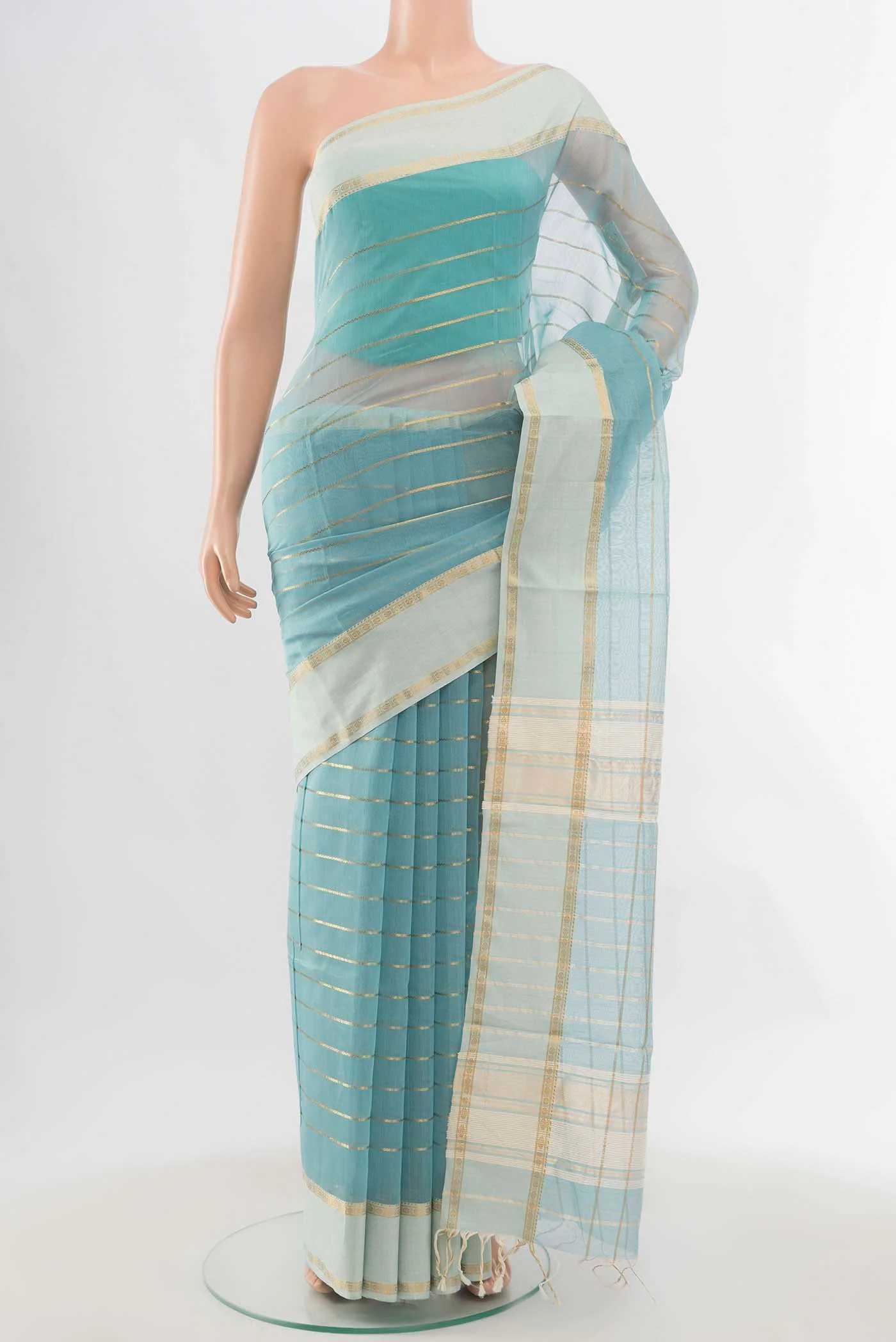 Sky Blue Art Silk Saree