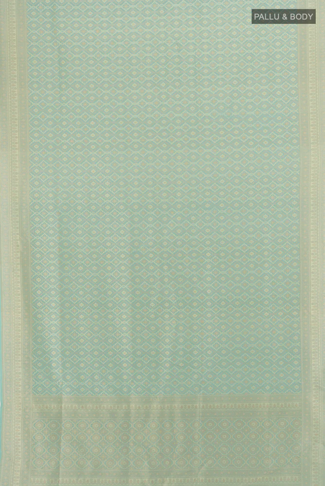 Light Blue Banarasi Silk Saree - Image 5