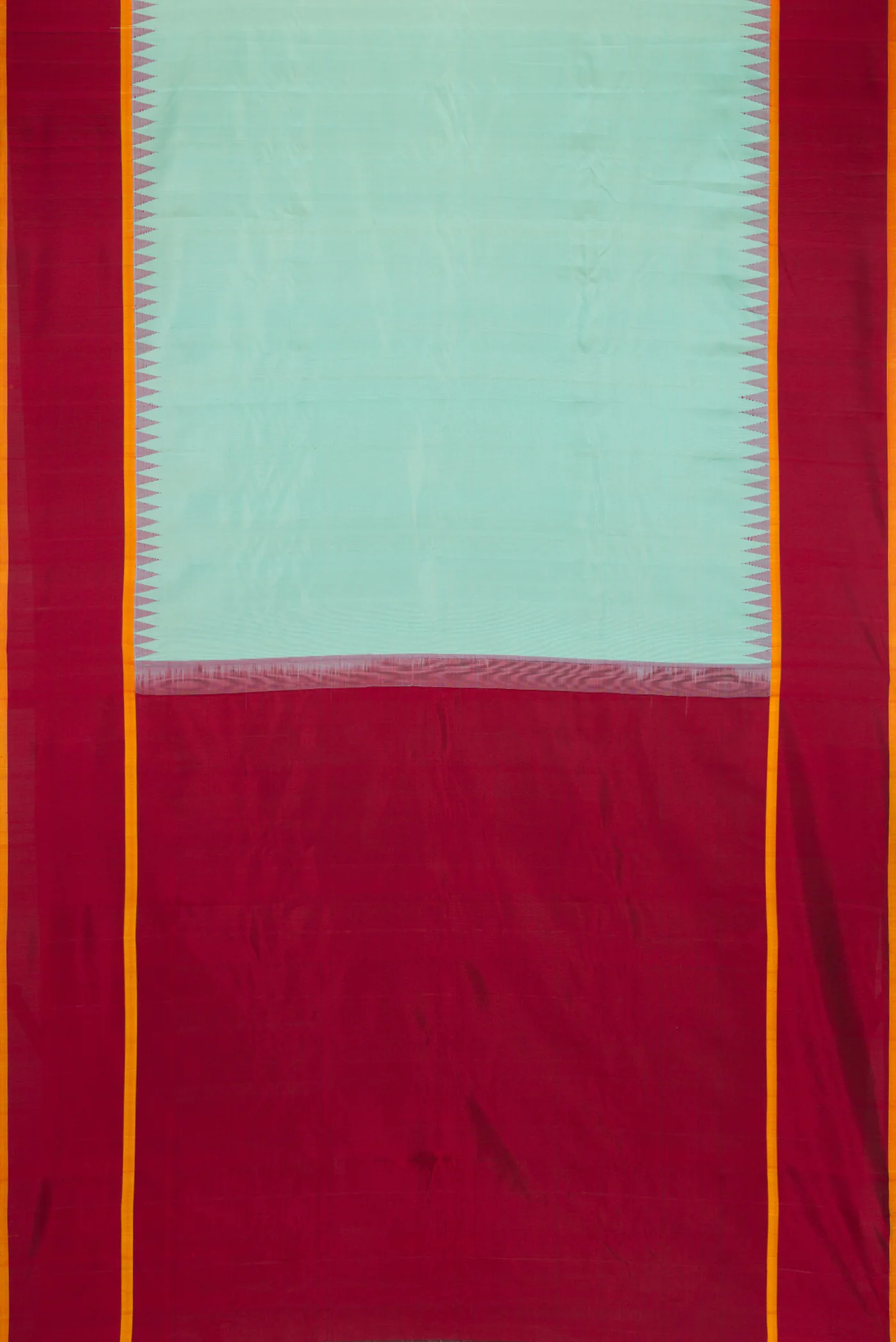 Light Blue Gadwal Silk Saree - Image 6