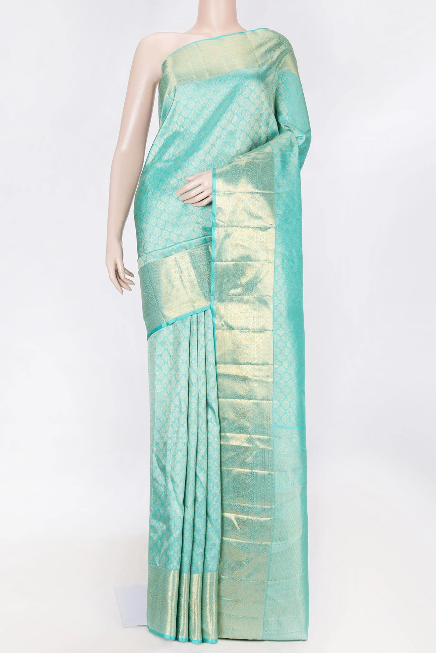 Sky Blue Dual Tone Kanchipuram Saree