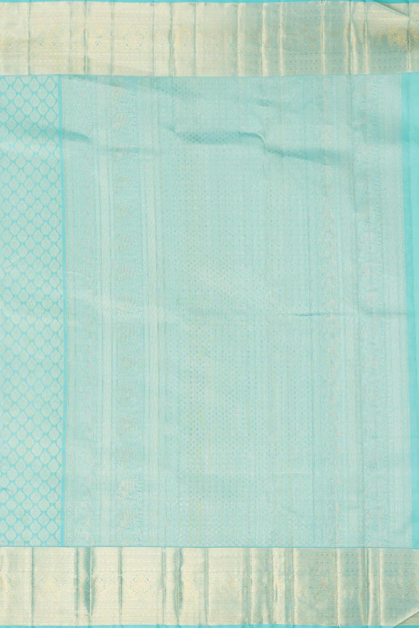 Sky Blue Dual Tone Kanchipuram Saree - Image 7