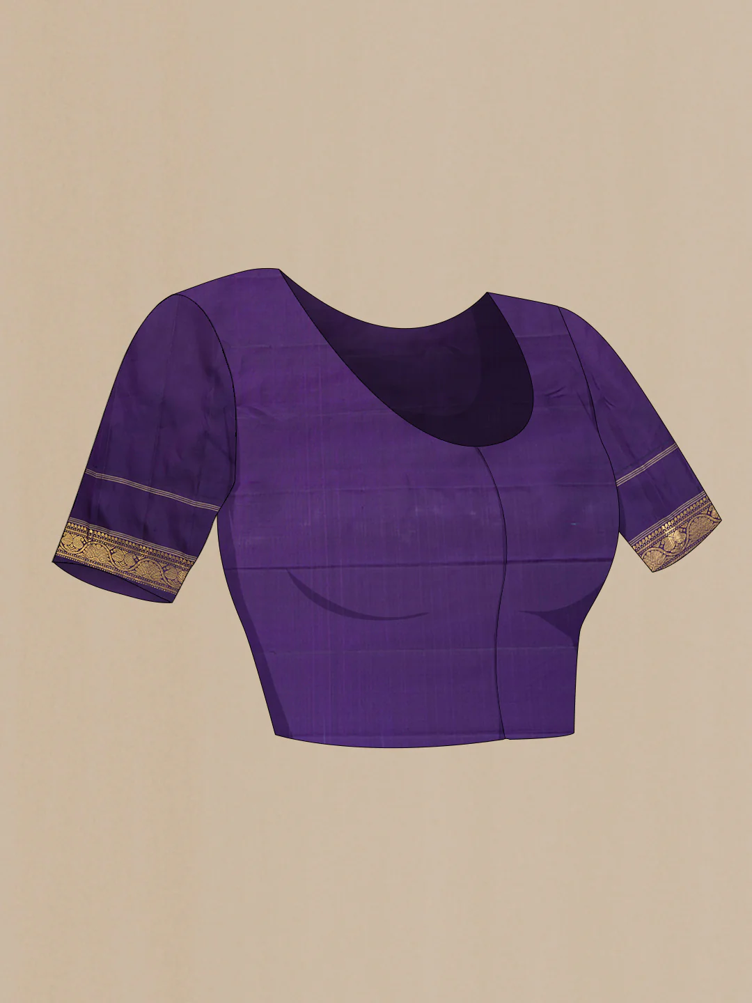 Sky Blue Dual Tone Kanjivaram Silk Saree - Image 5