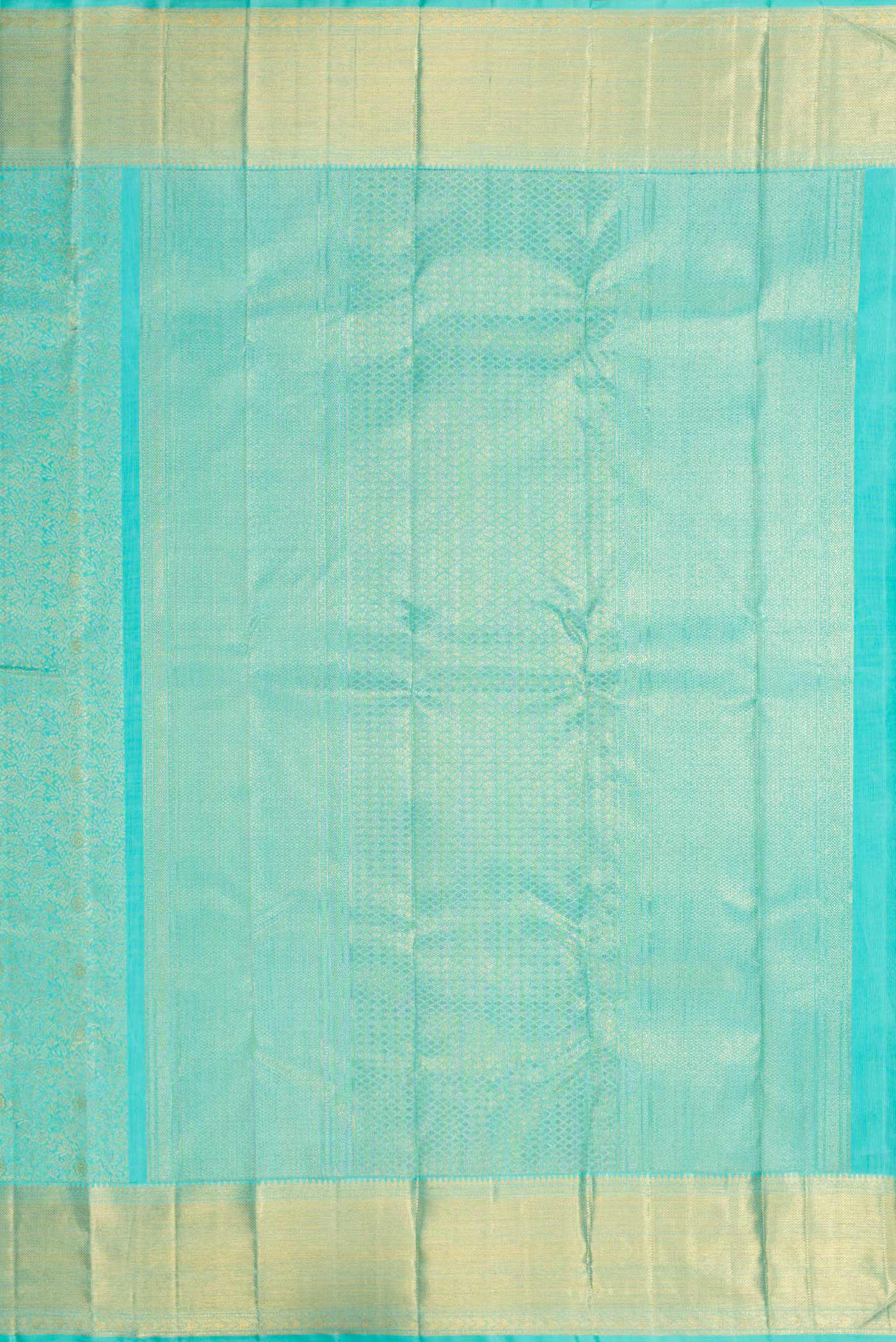 Sky Blue Dual Tone Kanjivaram Silk Saree - Image 7