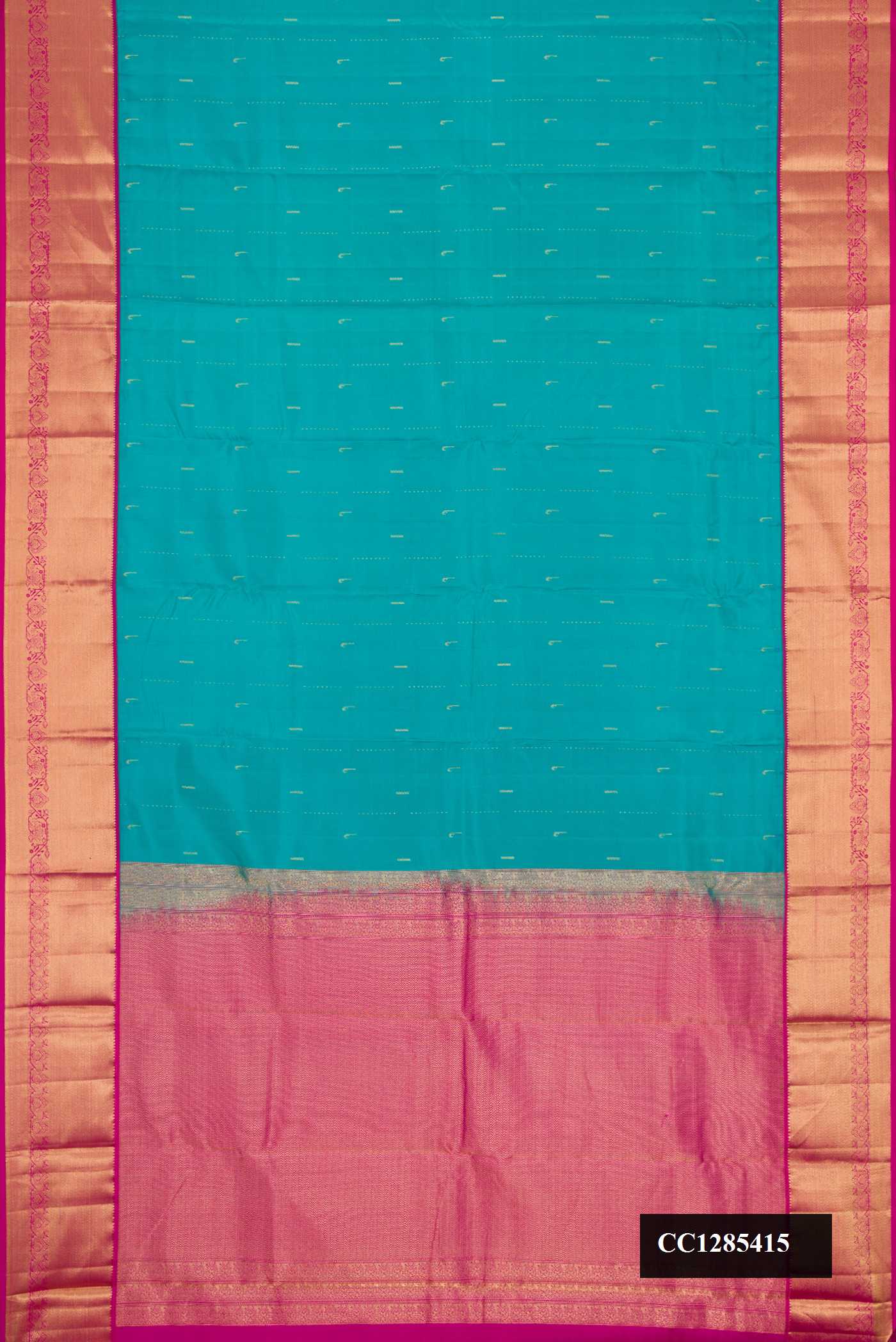 Sky Blue Dual Tone Kanchipuram Silk Saree