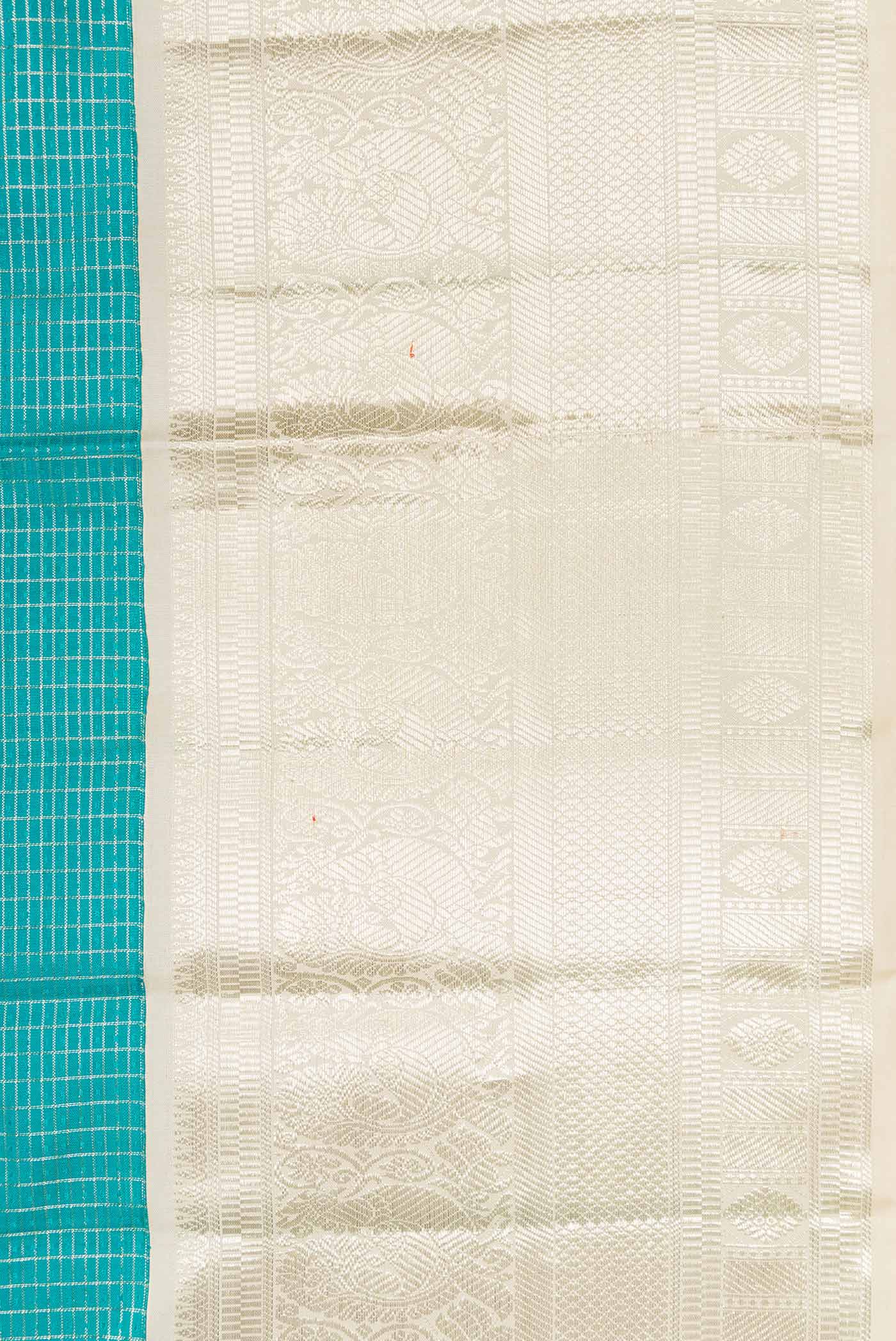 Sky Blue Kanchipuram Silk Saree - Image 3