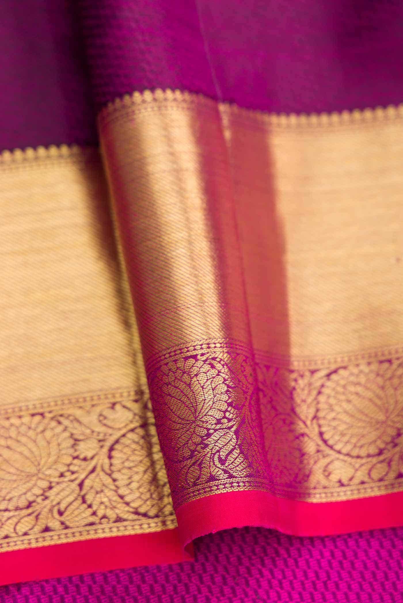 Sky Blue Dual Tone Kanchipuram Silk Saree - Image 6