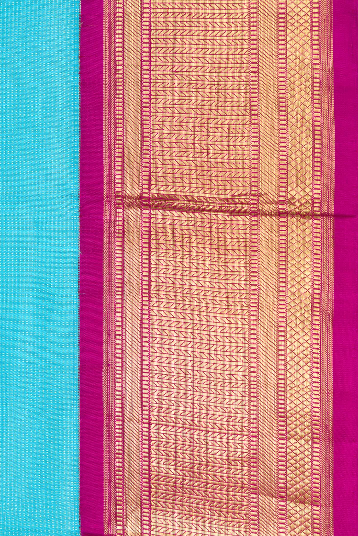 Sky Blue Kanjivaram Silk Saree - Image 3