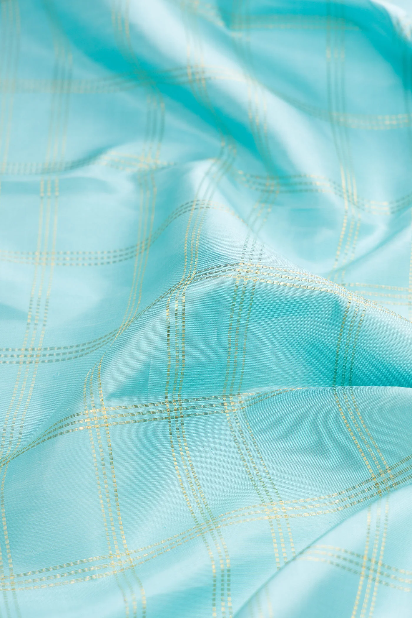 Sky Blue Kanjivaram Silk Saree - Image 2