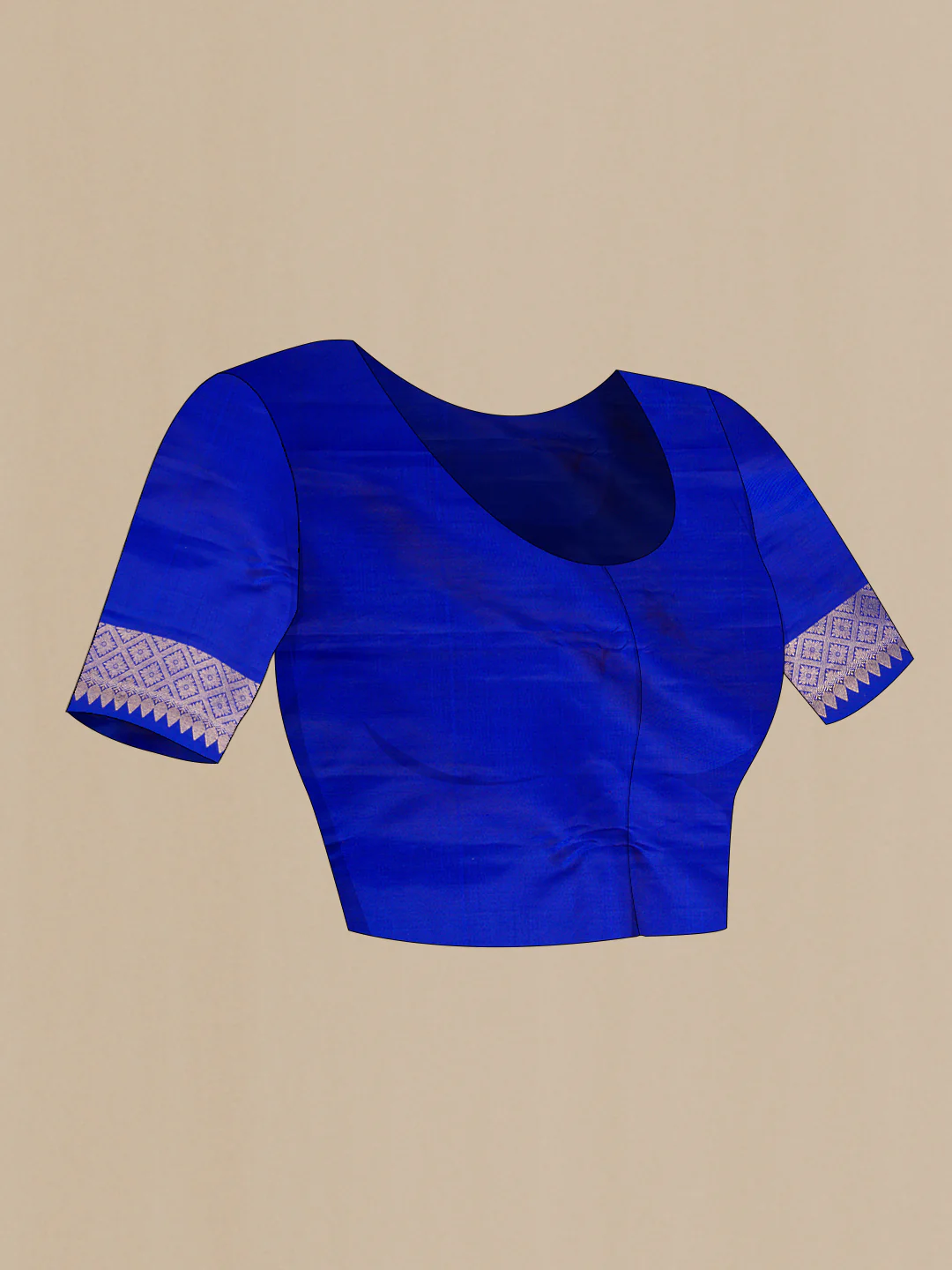 Sky Blue Kanjivaram Silk Saree - Image 5