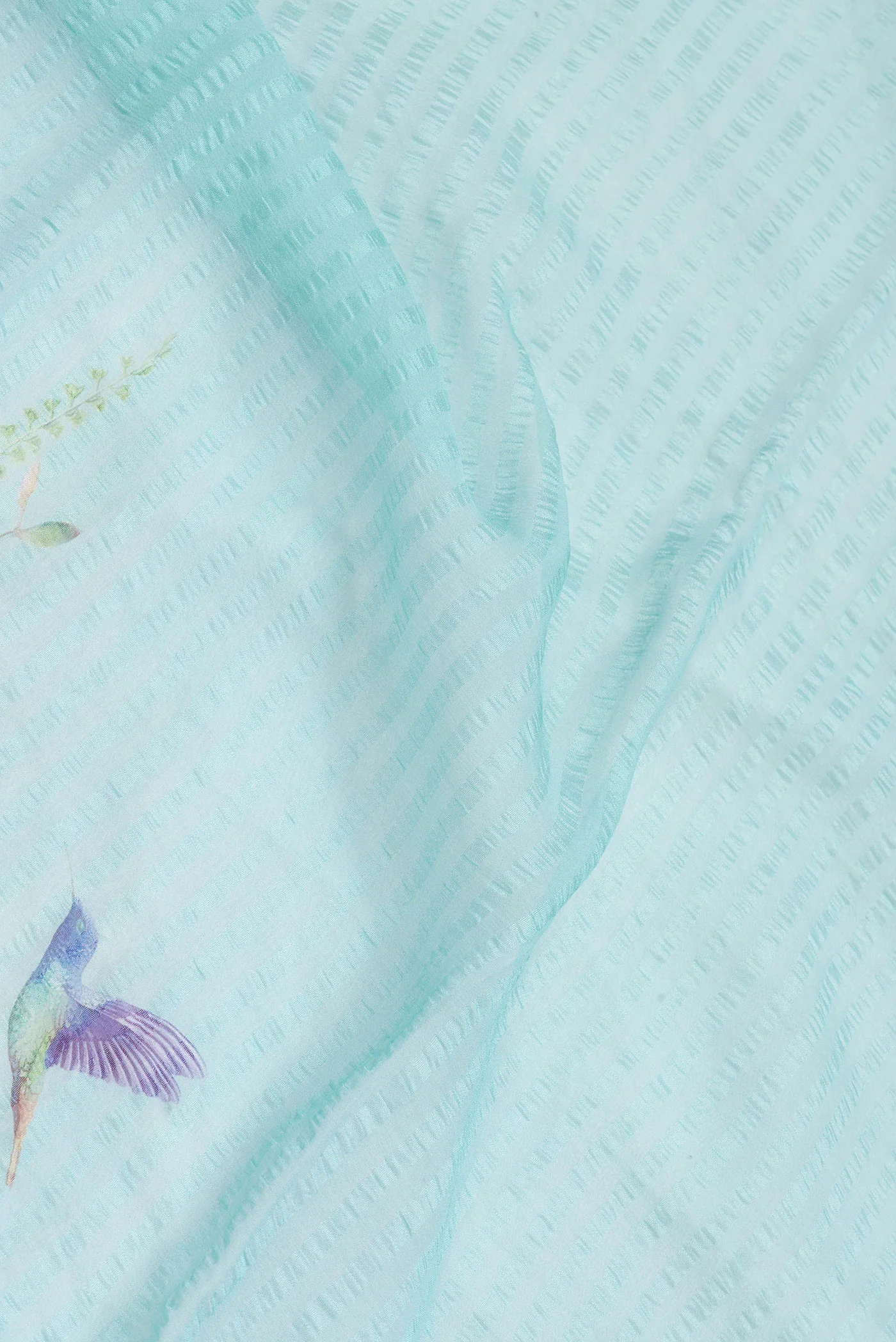 Light Blue Mysore Chiffon Saree - Image 2
