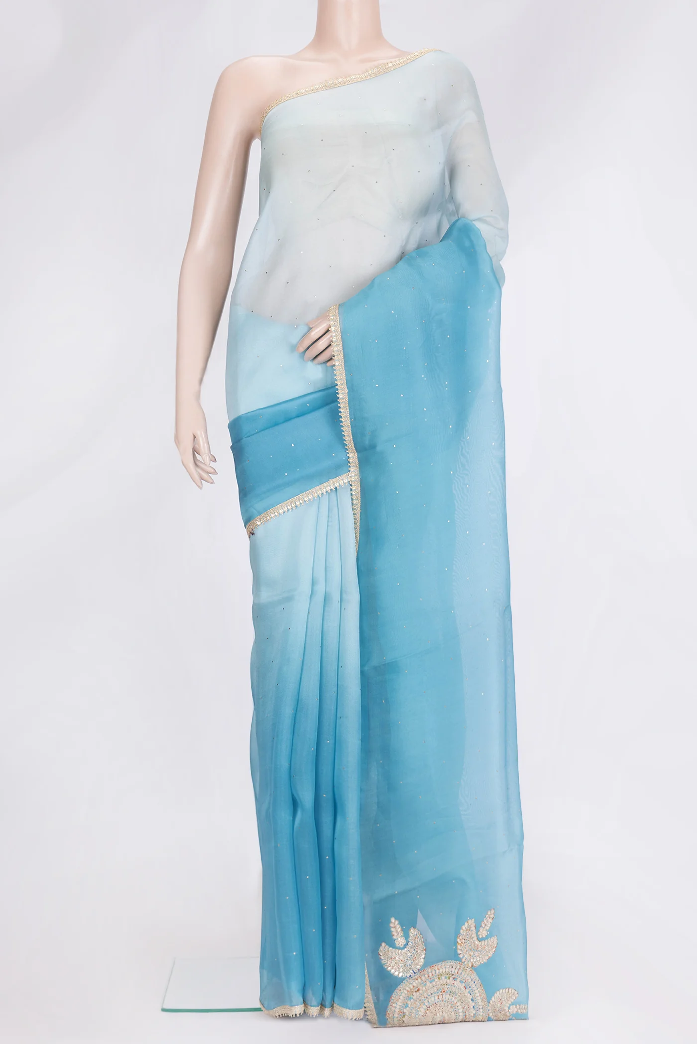 Multi Color Organza Silk Saree