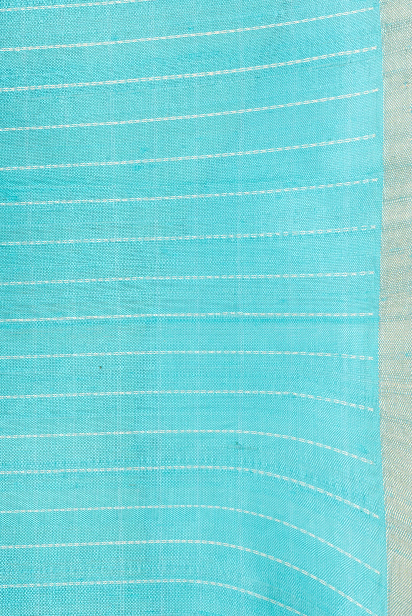Sky Blue Raw Silk Saree - Image 3