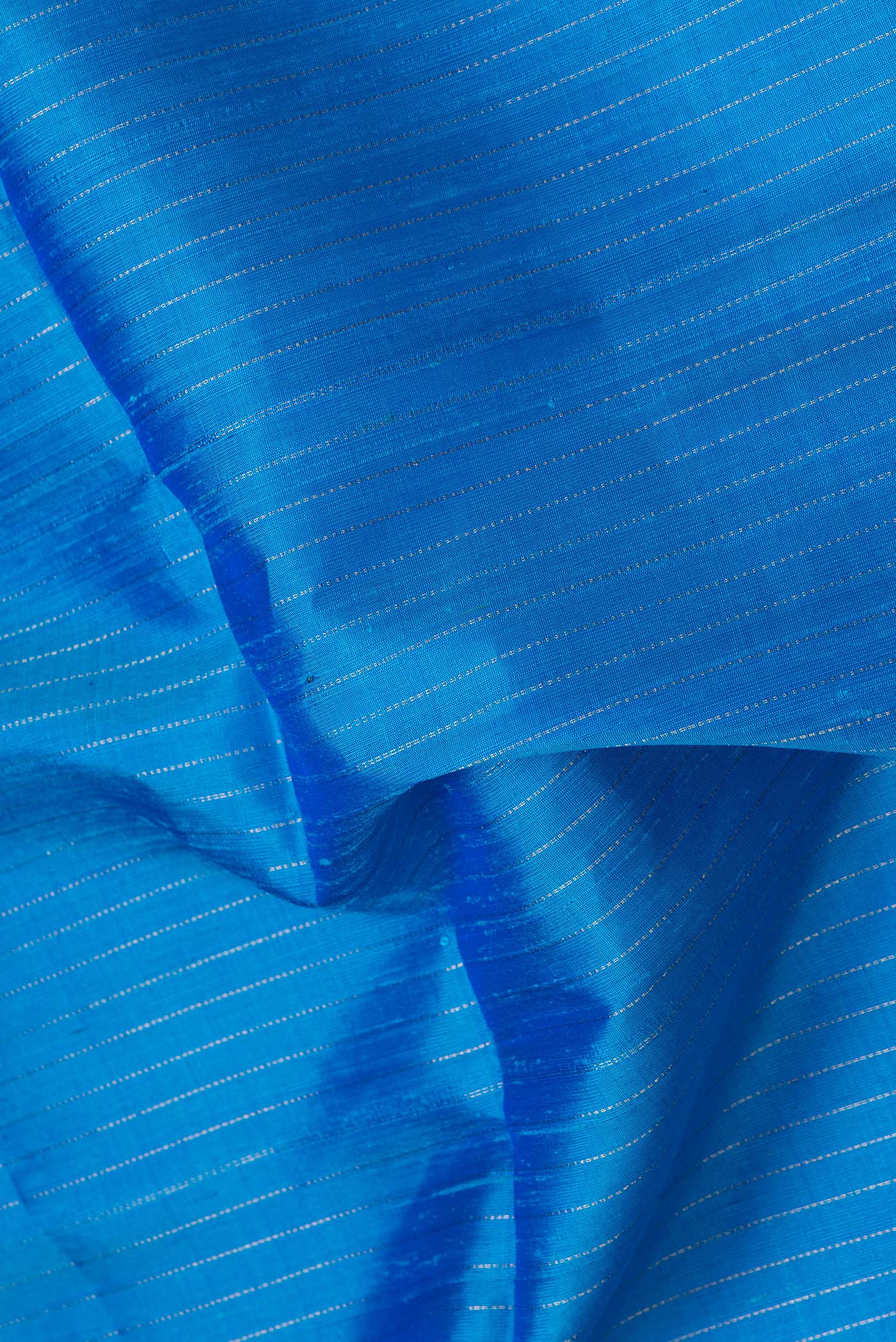 Sky Blue Raw Silk Saree - Image 2
