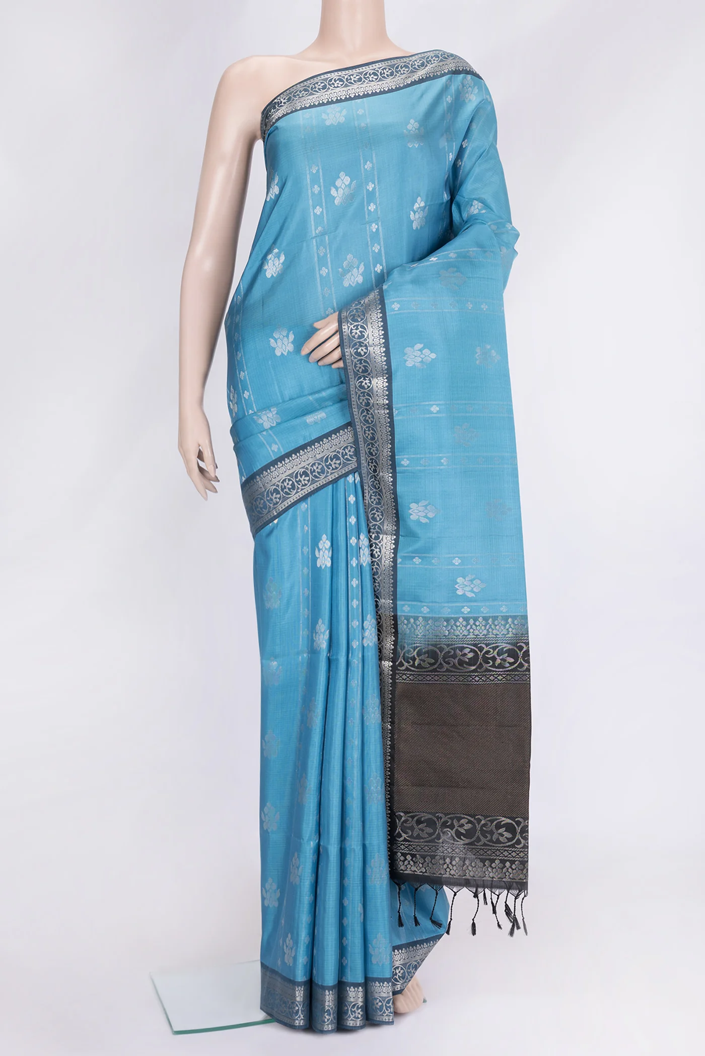 Sky Blue Soft Silk Saree