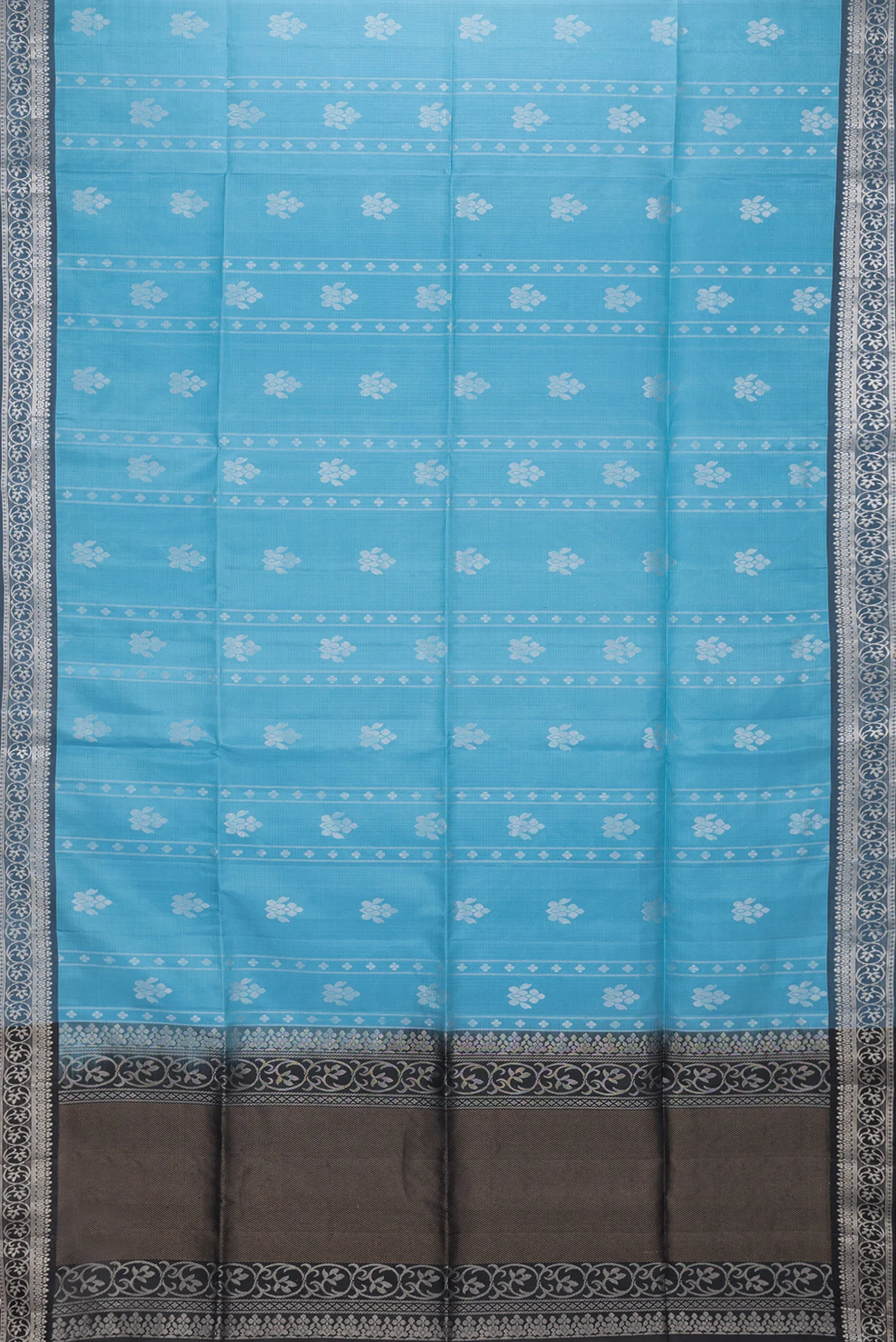 Sky Blue Soft Silk Saree - Image 6