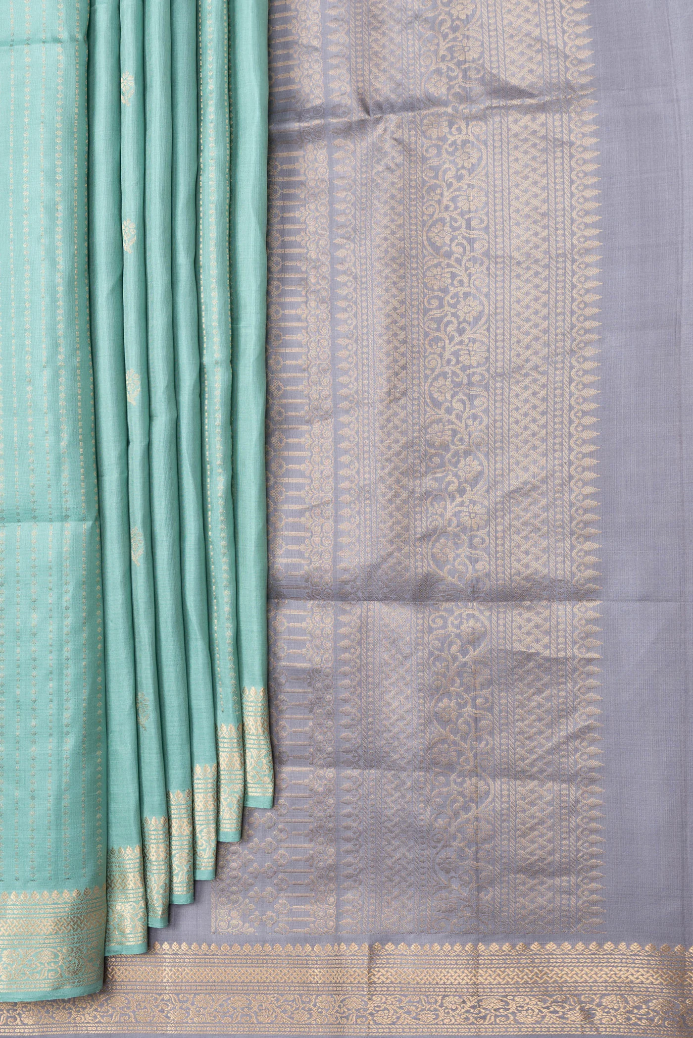 Sky Blue Soft Silk Saree - Image 4