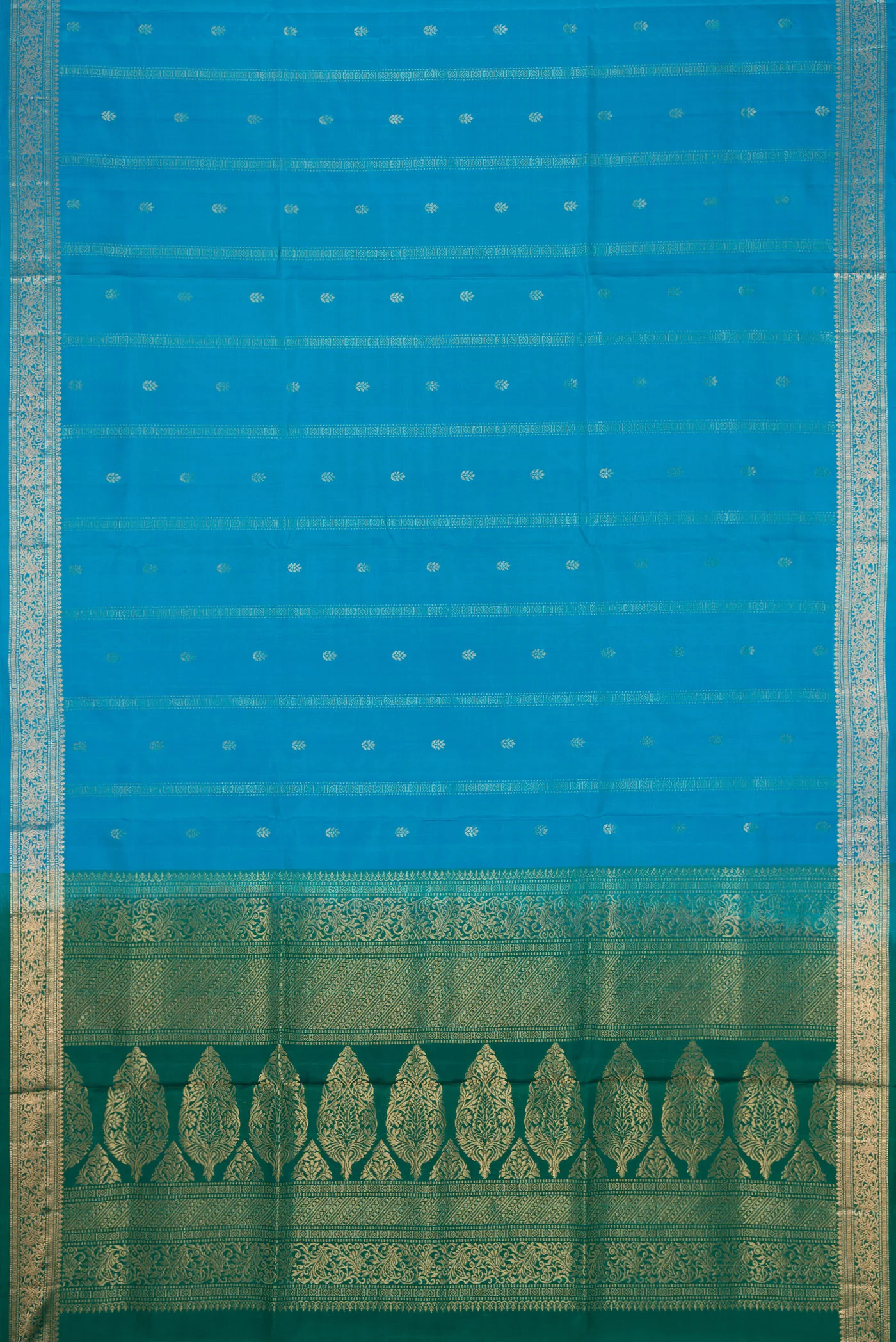 Sky Blue Soft Silk Saree - Image 6