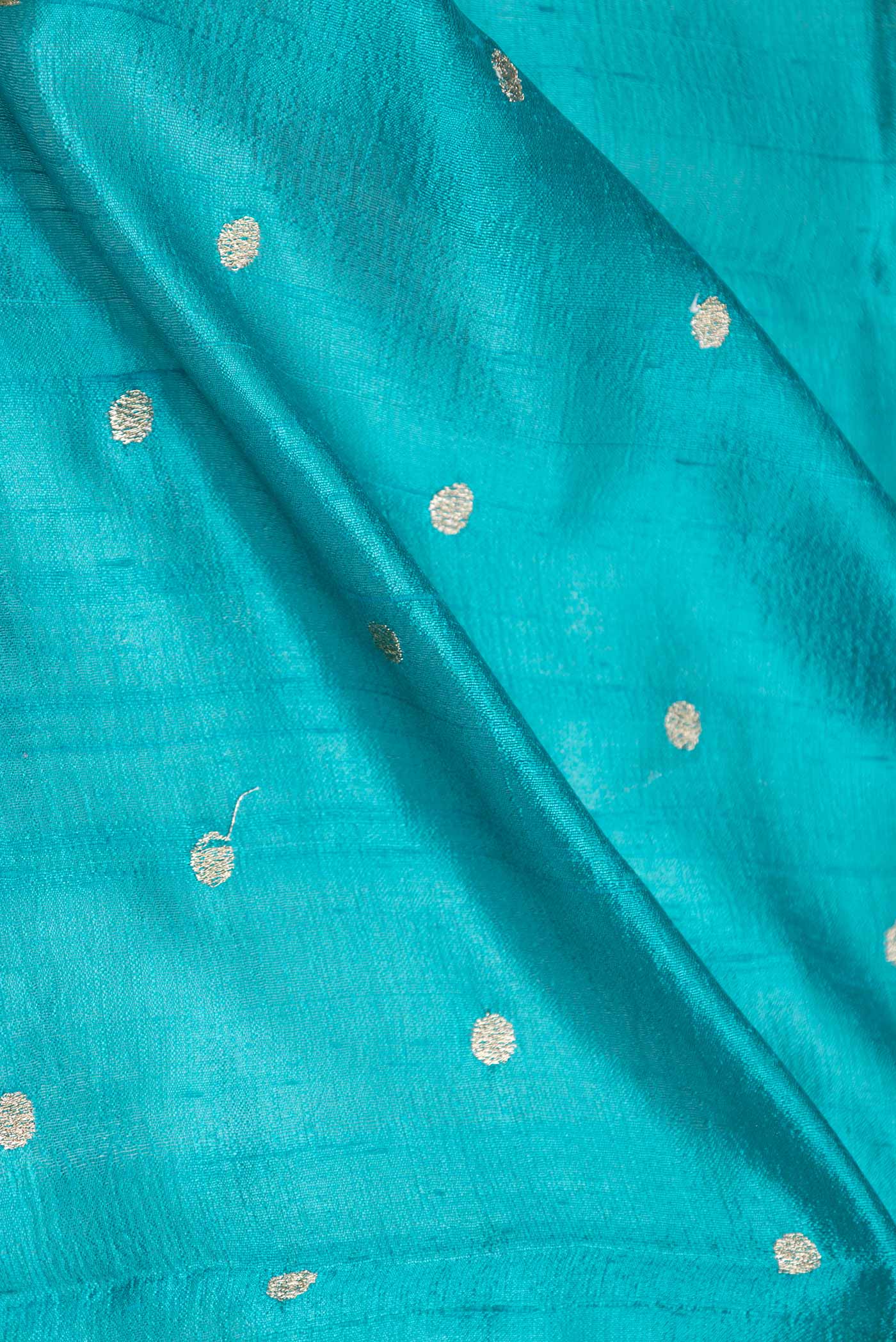 Blue Tussar Silk Saree - Image 2