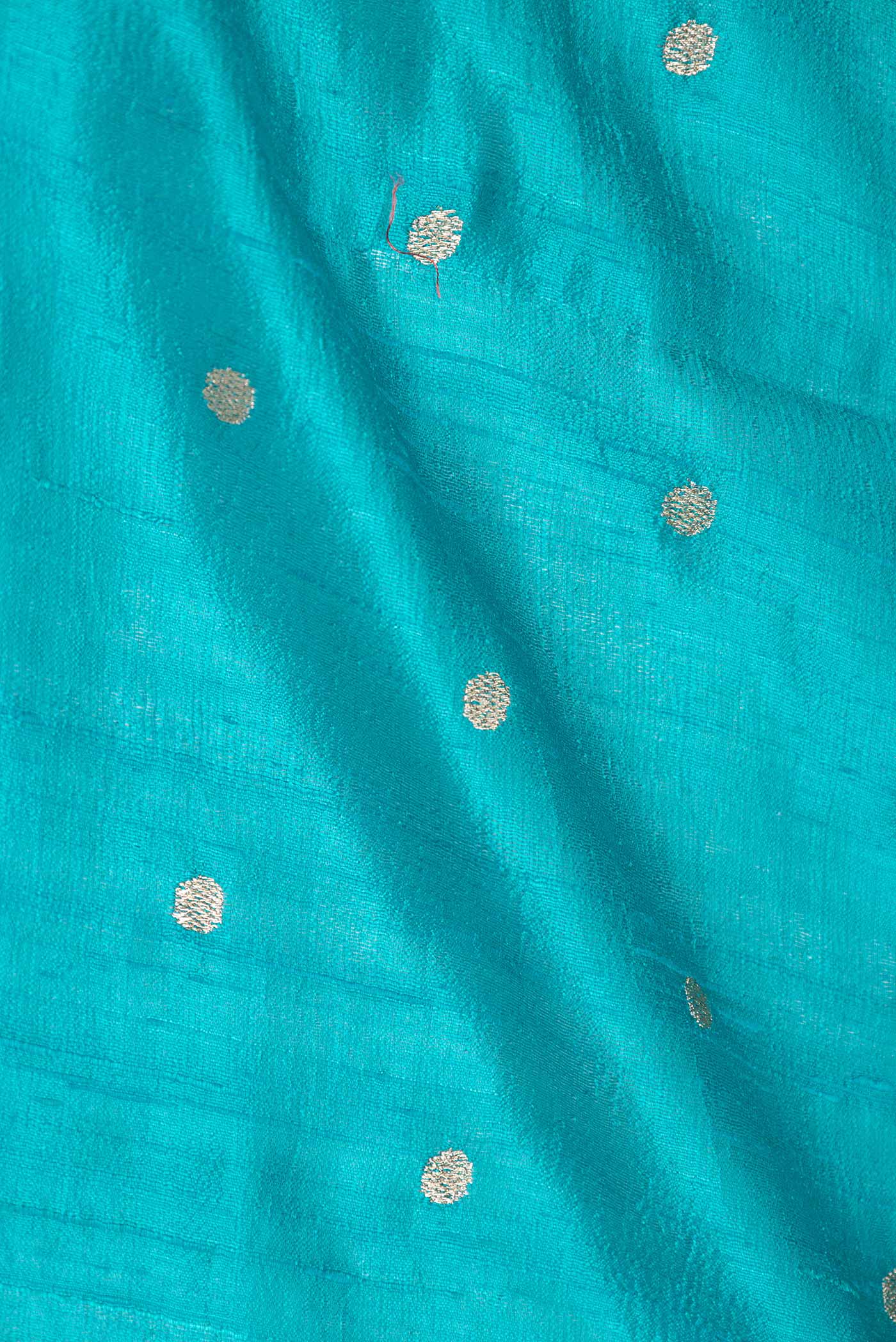 Sky Blue Dual Tone Tussar Saree - Image 2