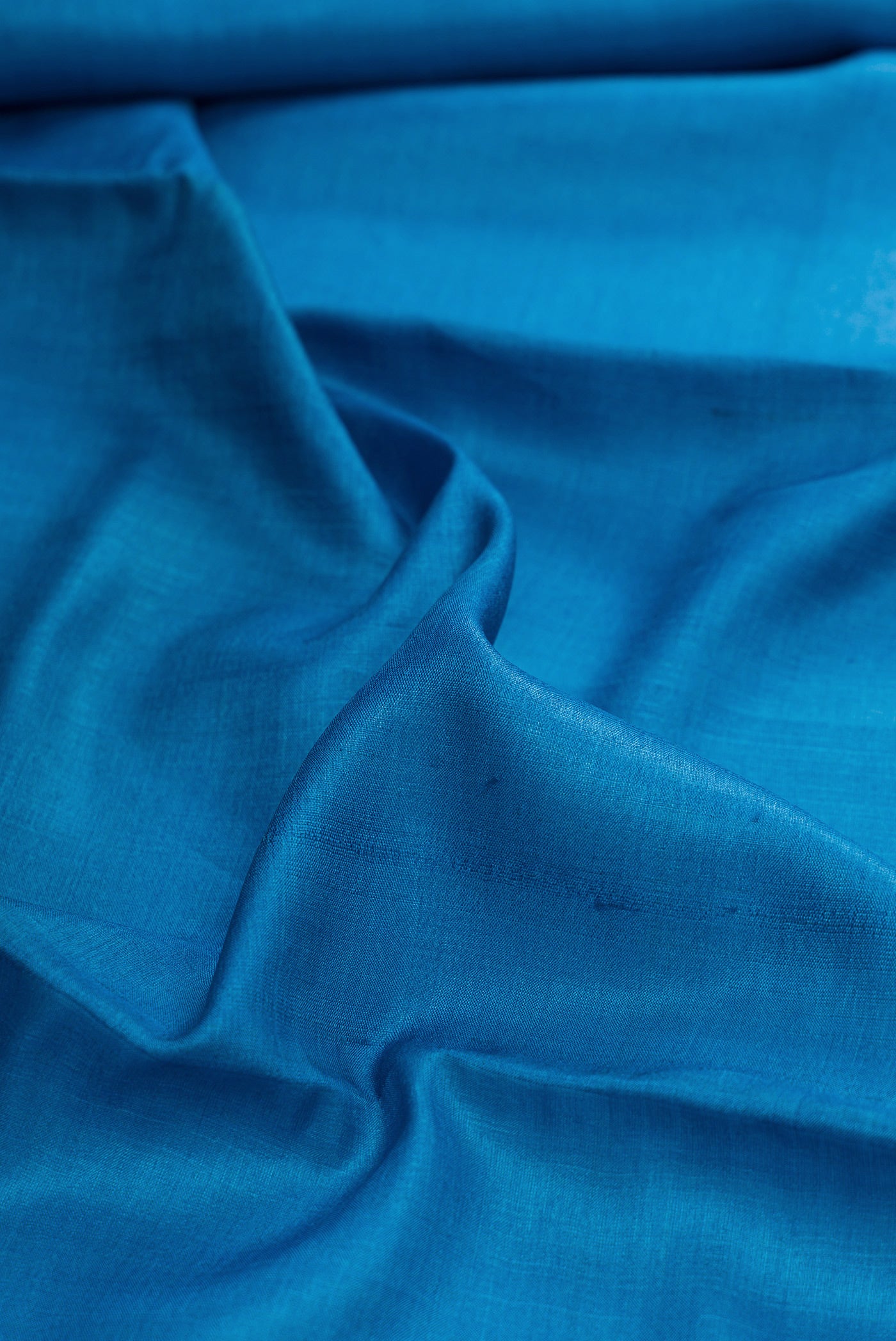 Sky Blue Tussar Silk Saree - Image 2