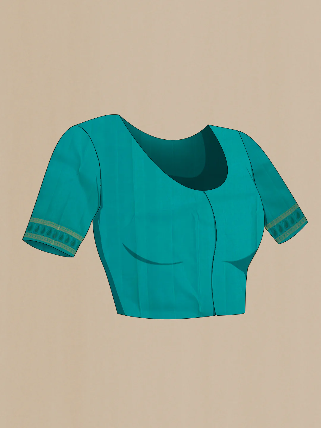 Light Blue Kanjivaram Silk Saree - Image 2