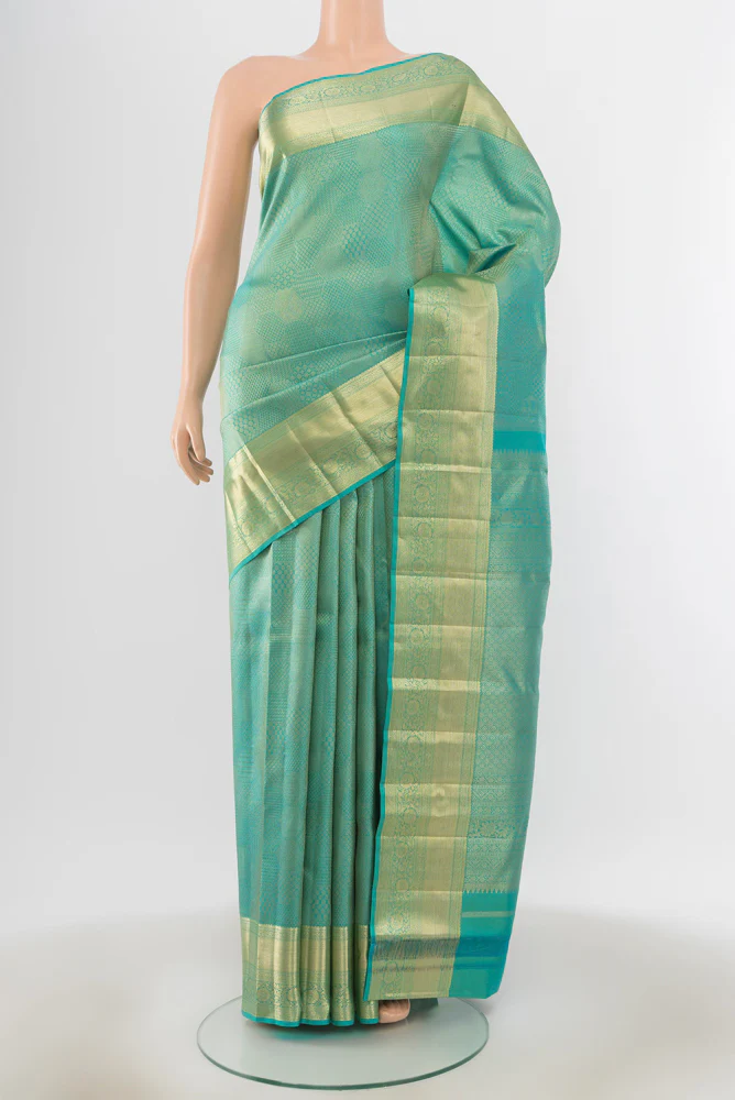 Sky Blue Kanjivaram Silk Saree