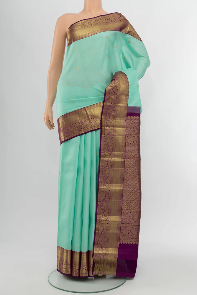 Sky Blue Kanjivaram Silk Saree