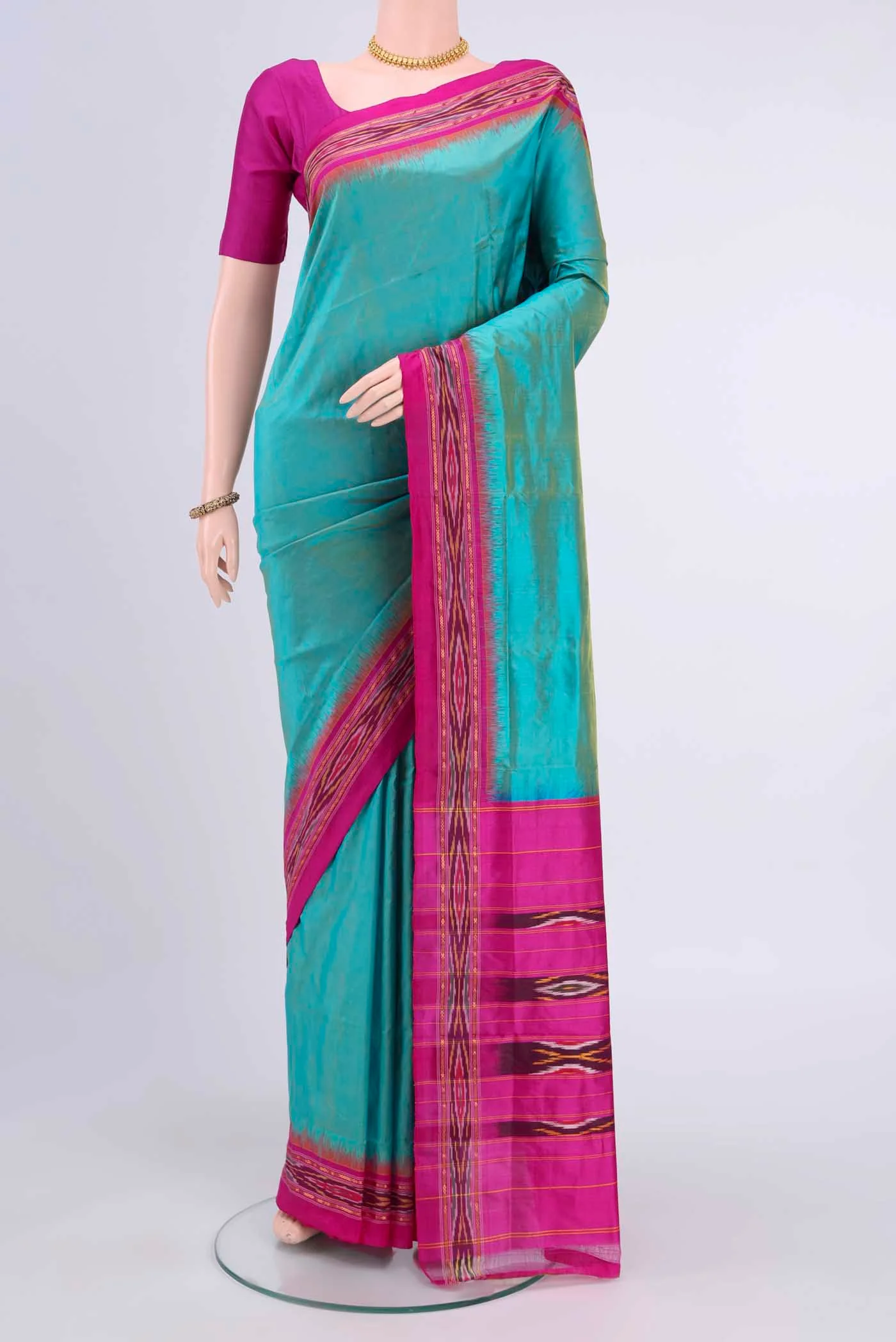 Sky Blue Pochampally Saree
