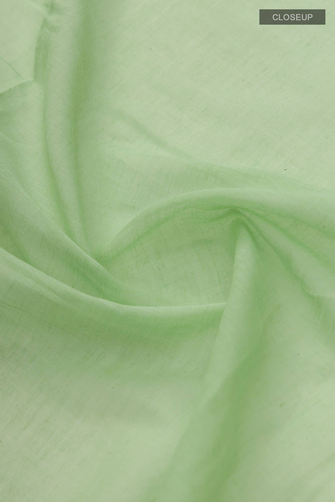 Suchitra-Mint Green Bengal Cotton Saree - Image 3