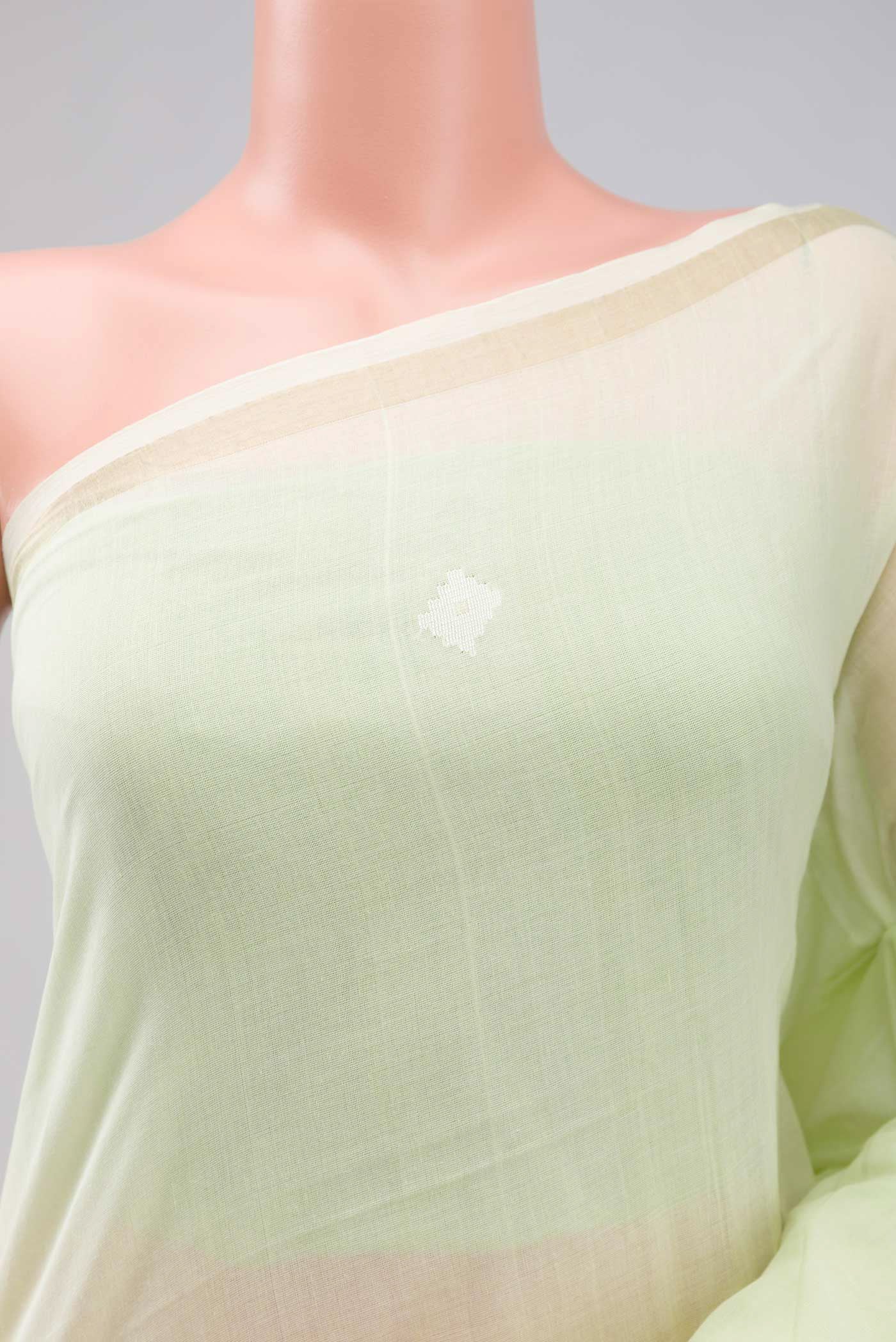 Suchitra-Pista Green Bengal Cotton Saree - Image 4