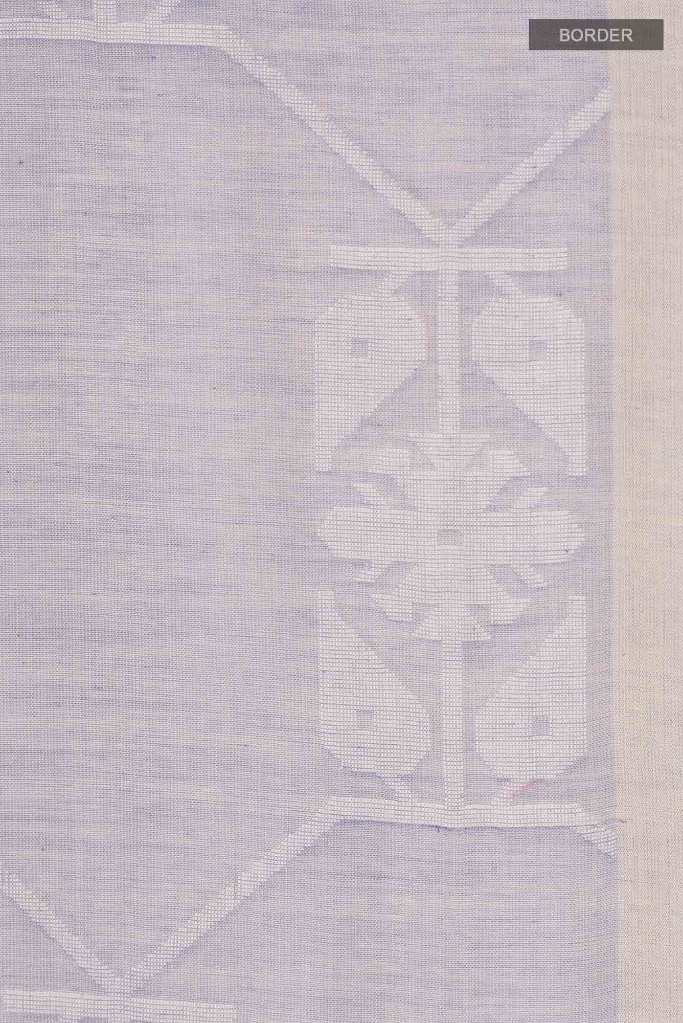 Suman-Lavender Bengal Cotton Saree - Image 5