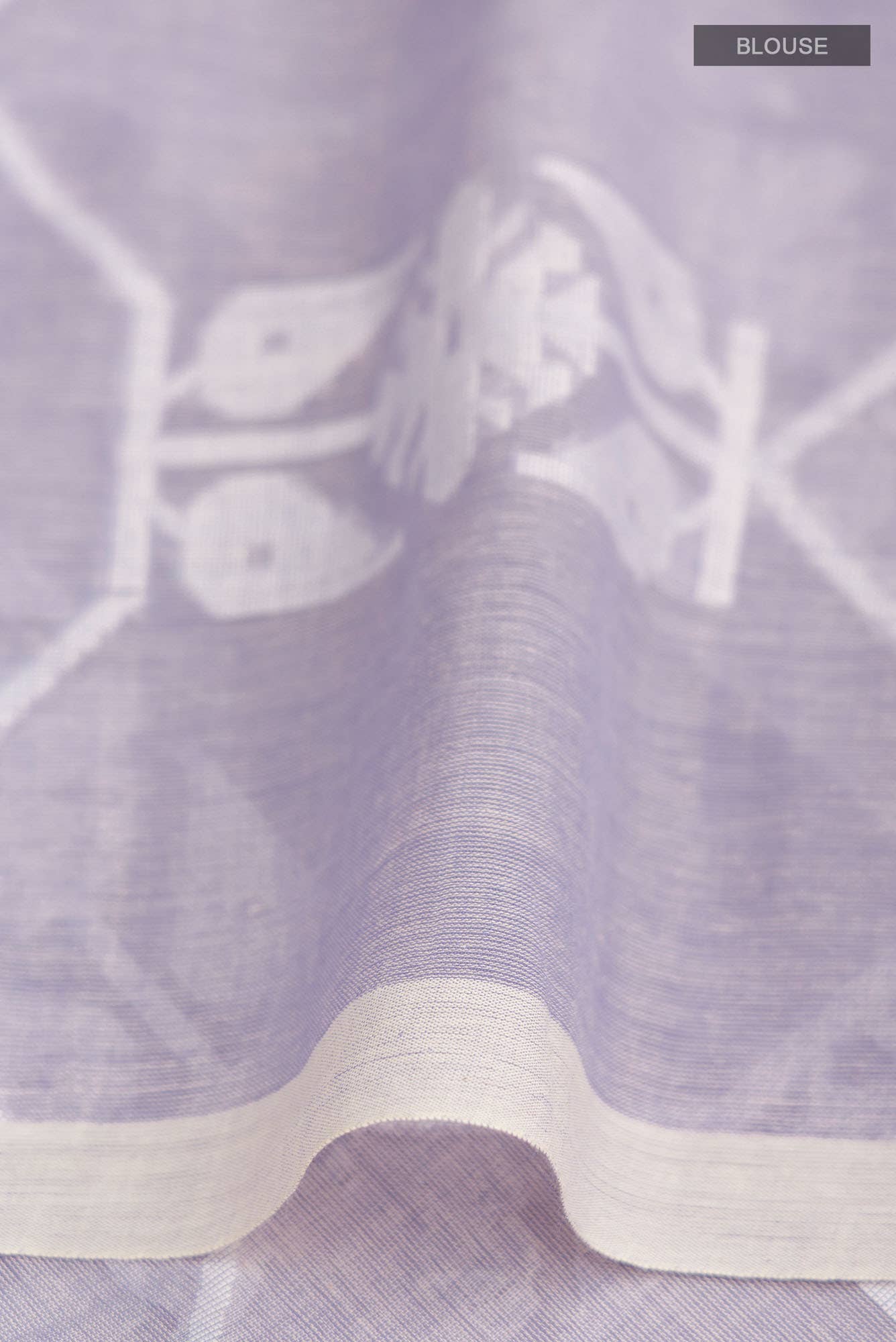 Suman-Lavender Bengal Cotton Saree - Image 6