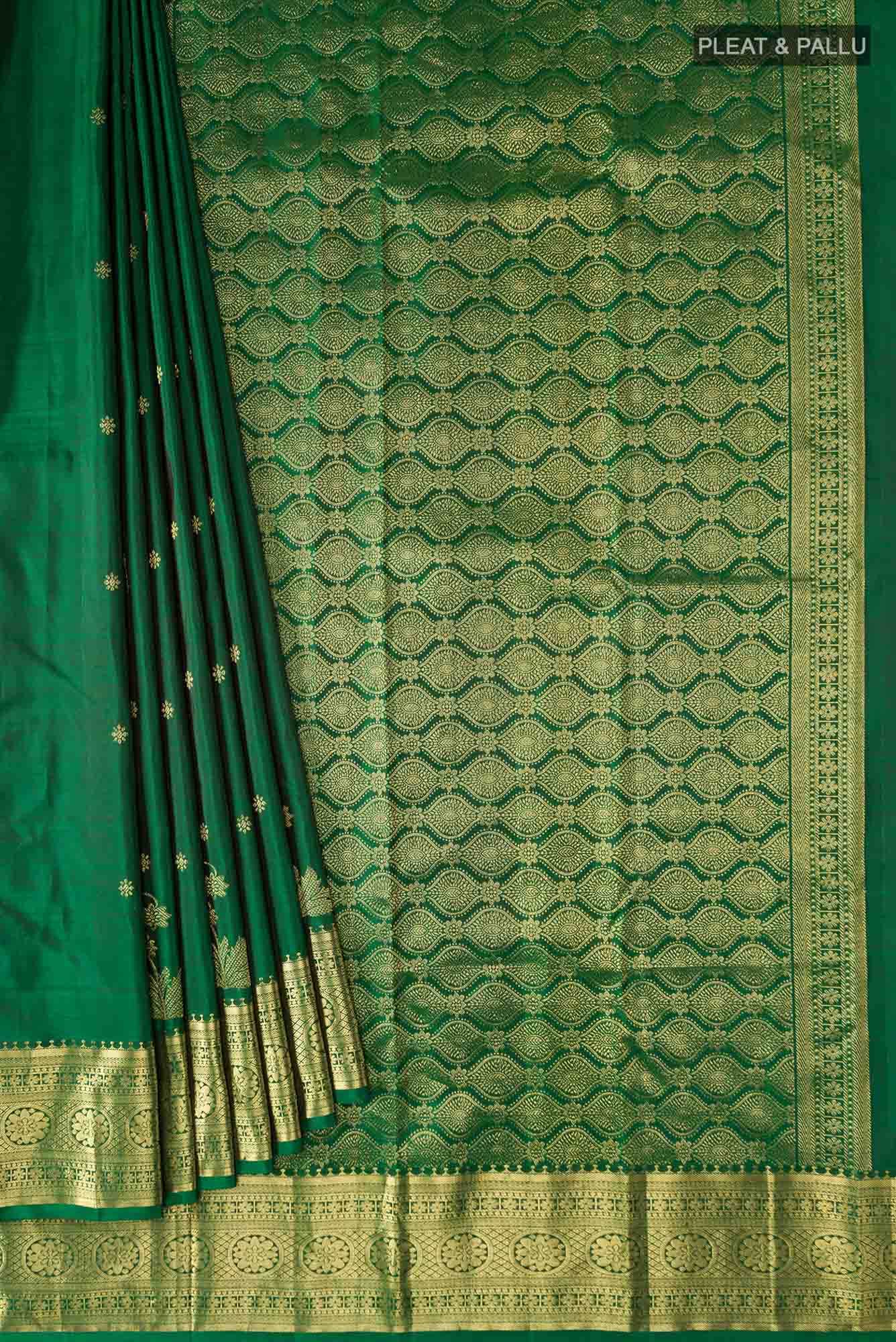Tarangini-Green Kanchipuram Silk Saree - Image 3