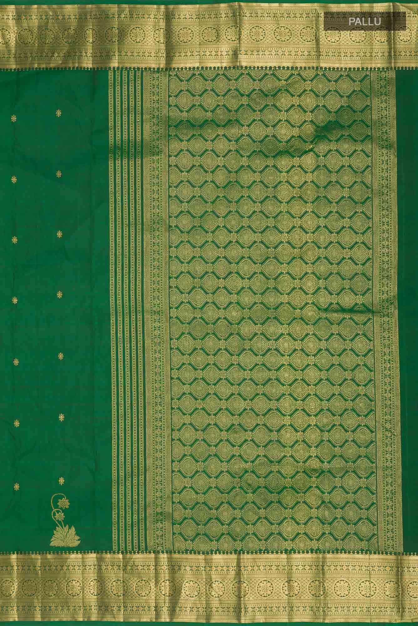 Tarangini-Green Kanchipuram Silk Saree - Image 7