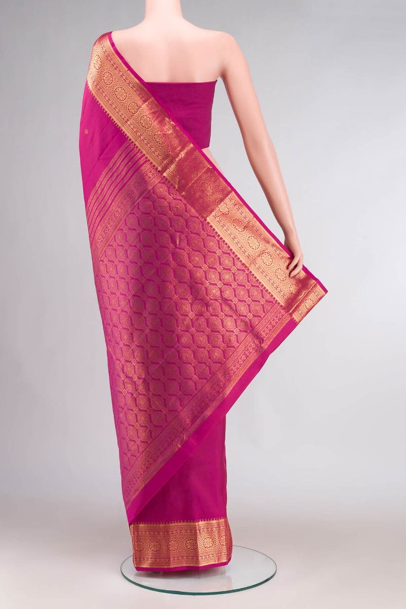 Tarangini-Pink Kanchipuram Silk Saree - Image 4