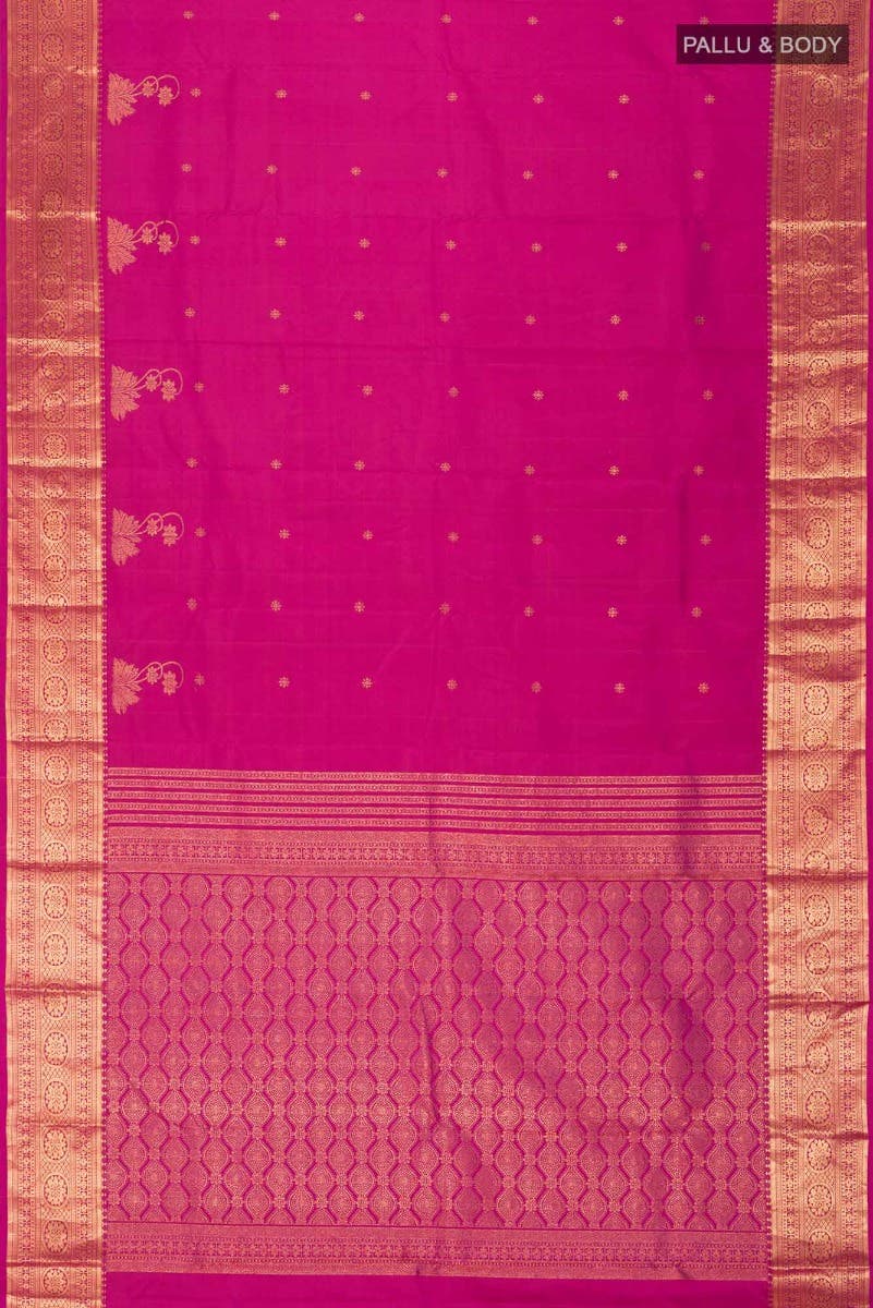 Tarangini-Pink Kanchipuram Silk Saree - Image 9