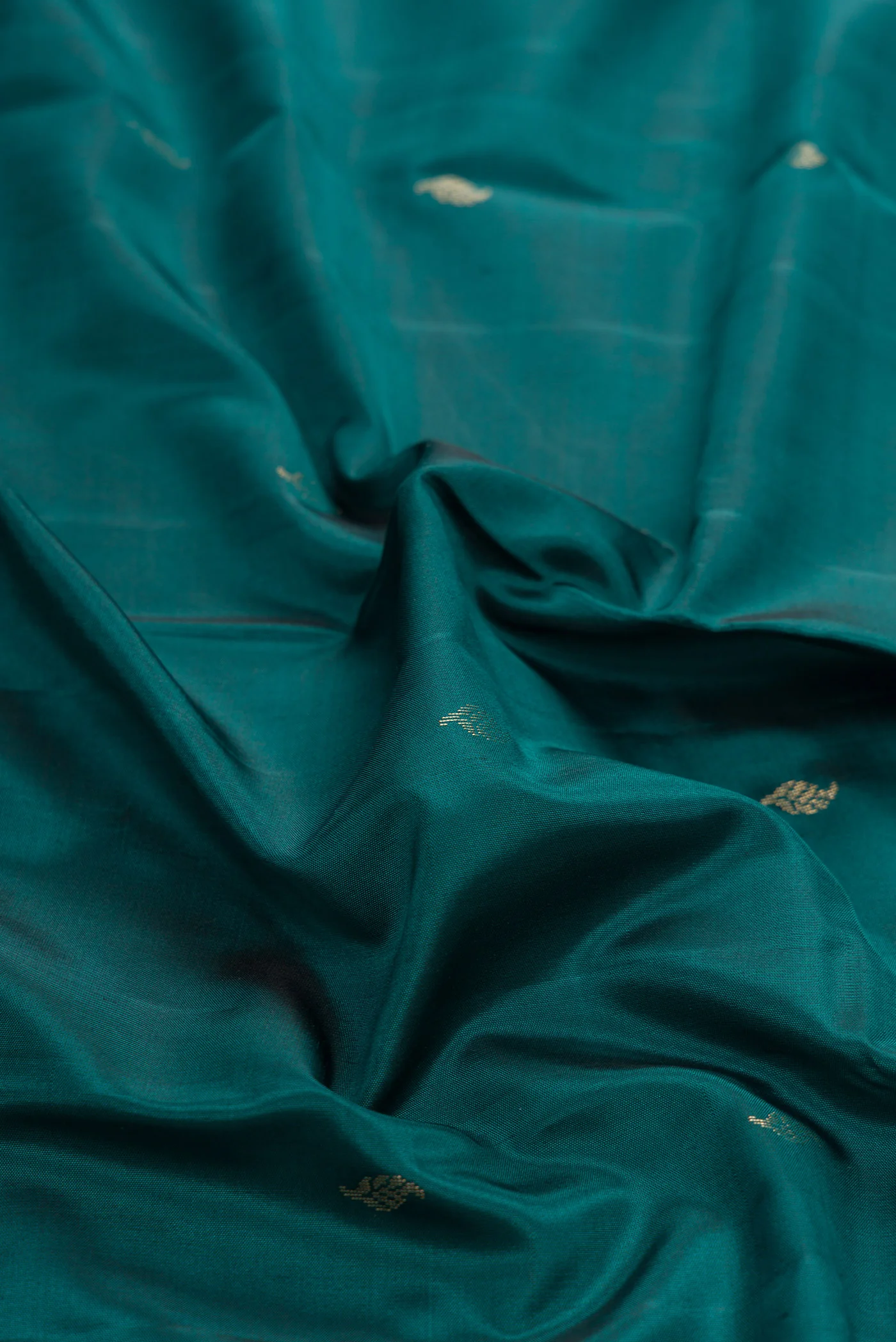 Teal Soft Silk Saree - Image 2