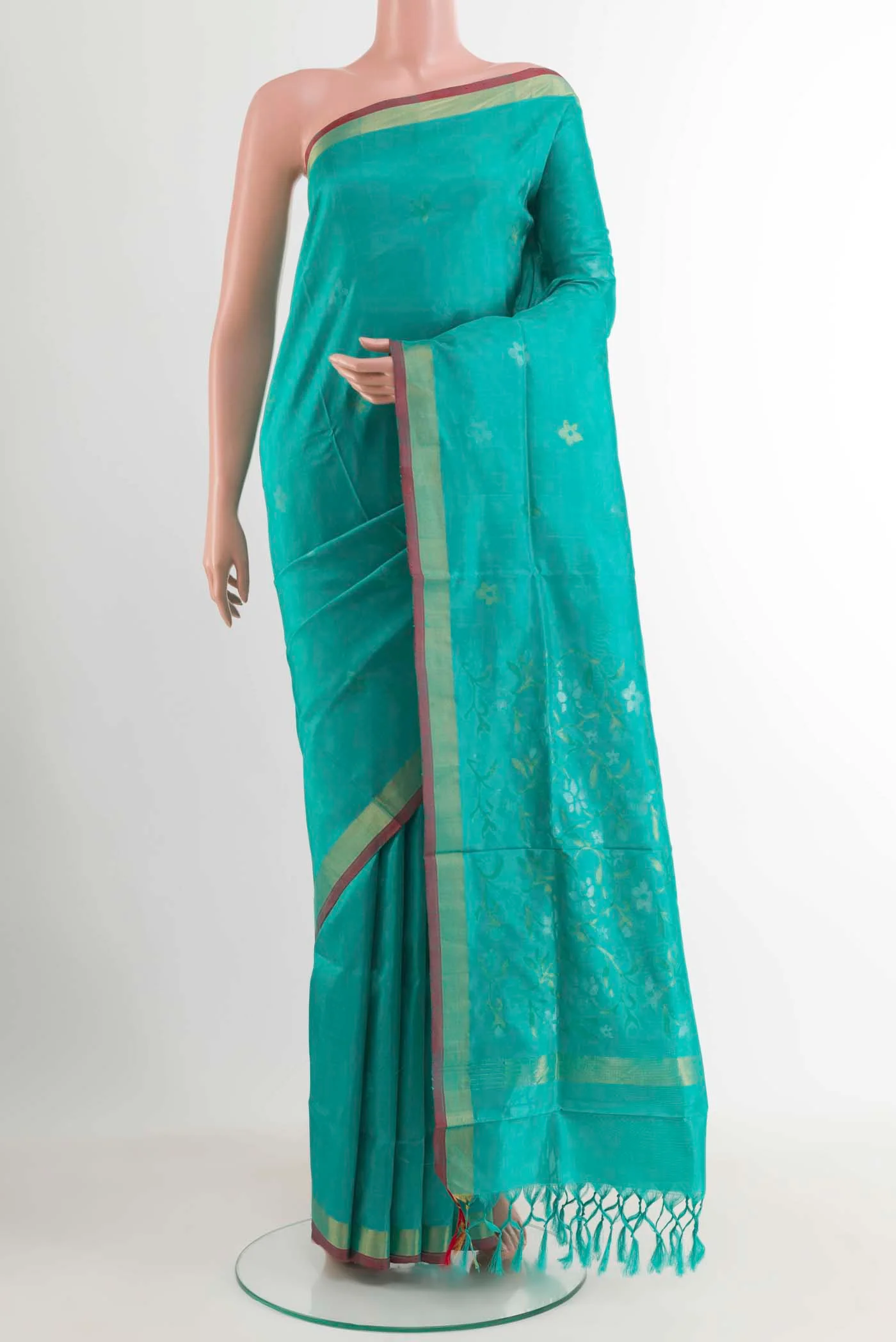 Turquoise Uppada Silk Saree