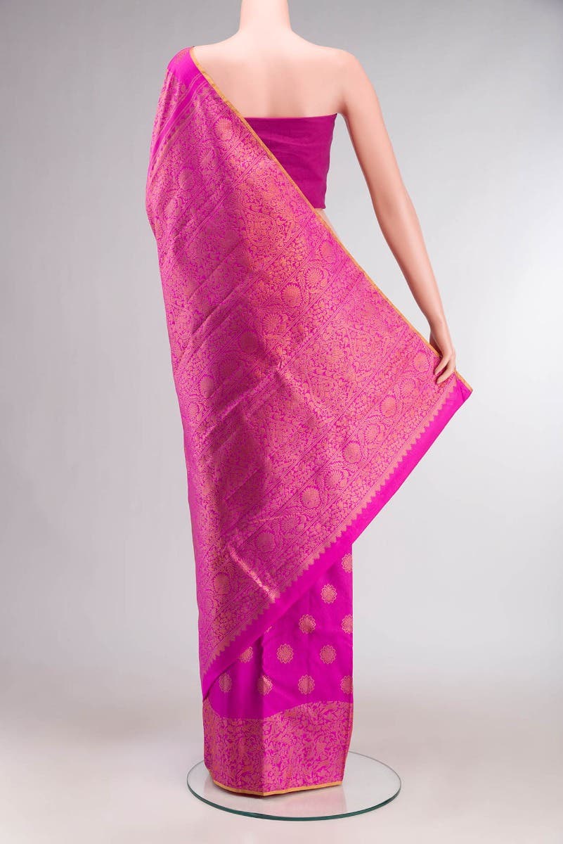 Vanashree-Pink Kanchipuram Silk Saree - Image 4